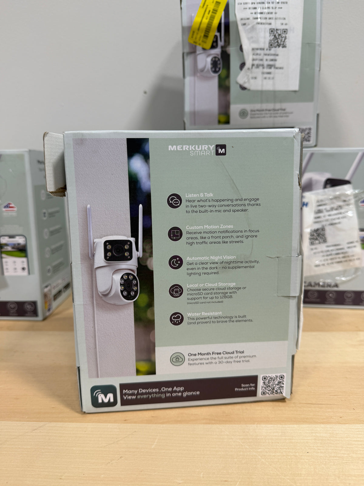 NEW Merkury Smart Dual Lens Outdoor Camera 1080p HD PTZ Security Cam