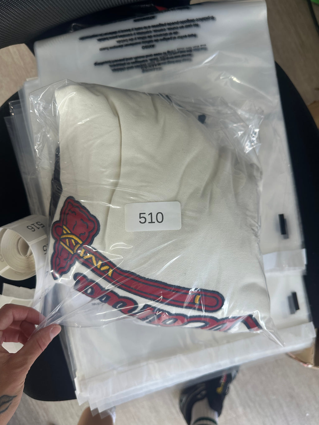 NEW Atlanta Braves Men's 47 Brand Cooperstown Hoodie Sz 2XL