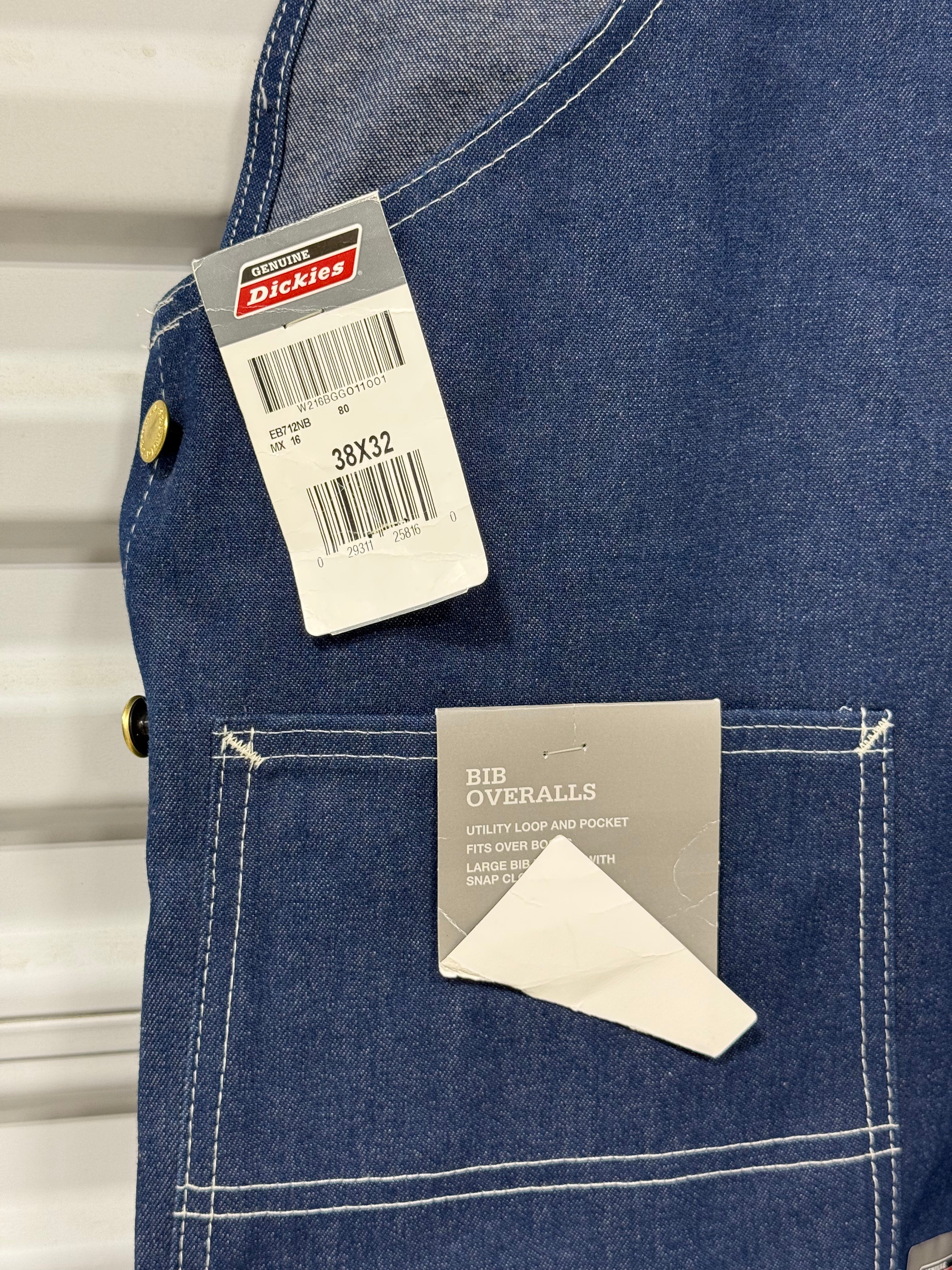 Dickies Bib Overalls Sz 38x32
