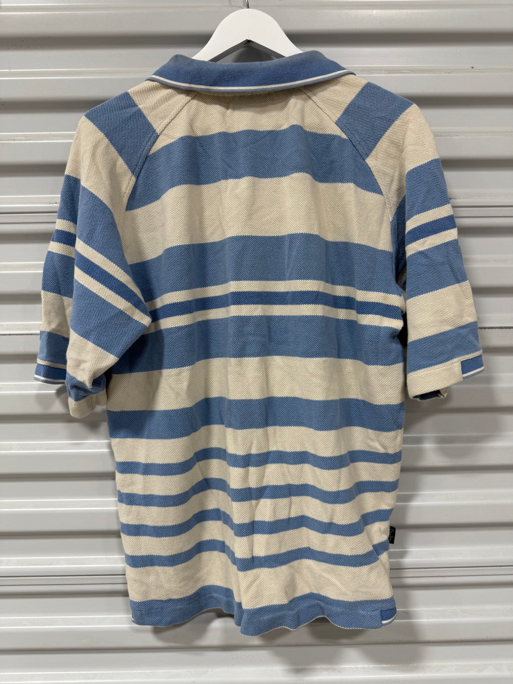 Sean John Polo White/Blue Sz L