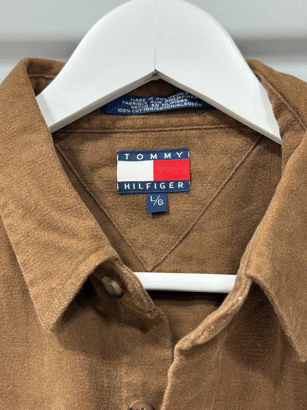 Tommy Hilfiger Button Up Tan Sz L