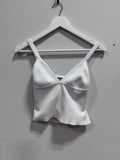 Intimately Free People Teagan Knit V-Neck Cami Tank Top White Size S