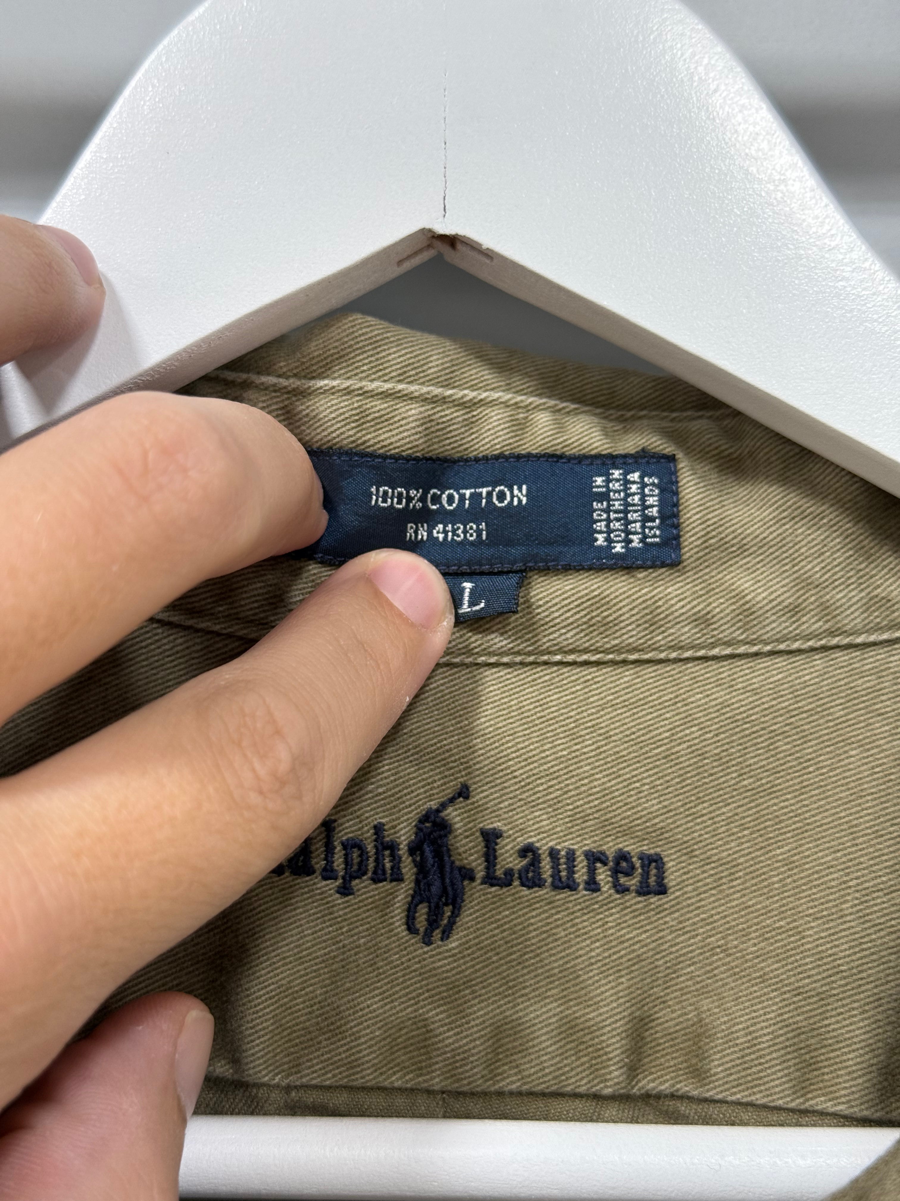 Polo Button Up Light Tan Sz L