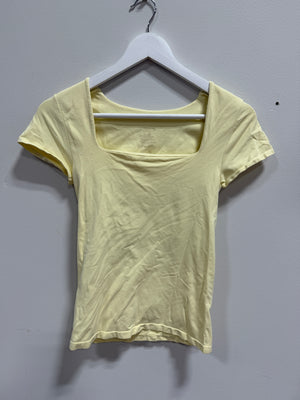 Intimately Free People Clean Lines Seamless Square-Neck Baby Tee Yellow M/L