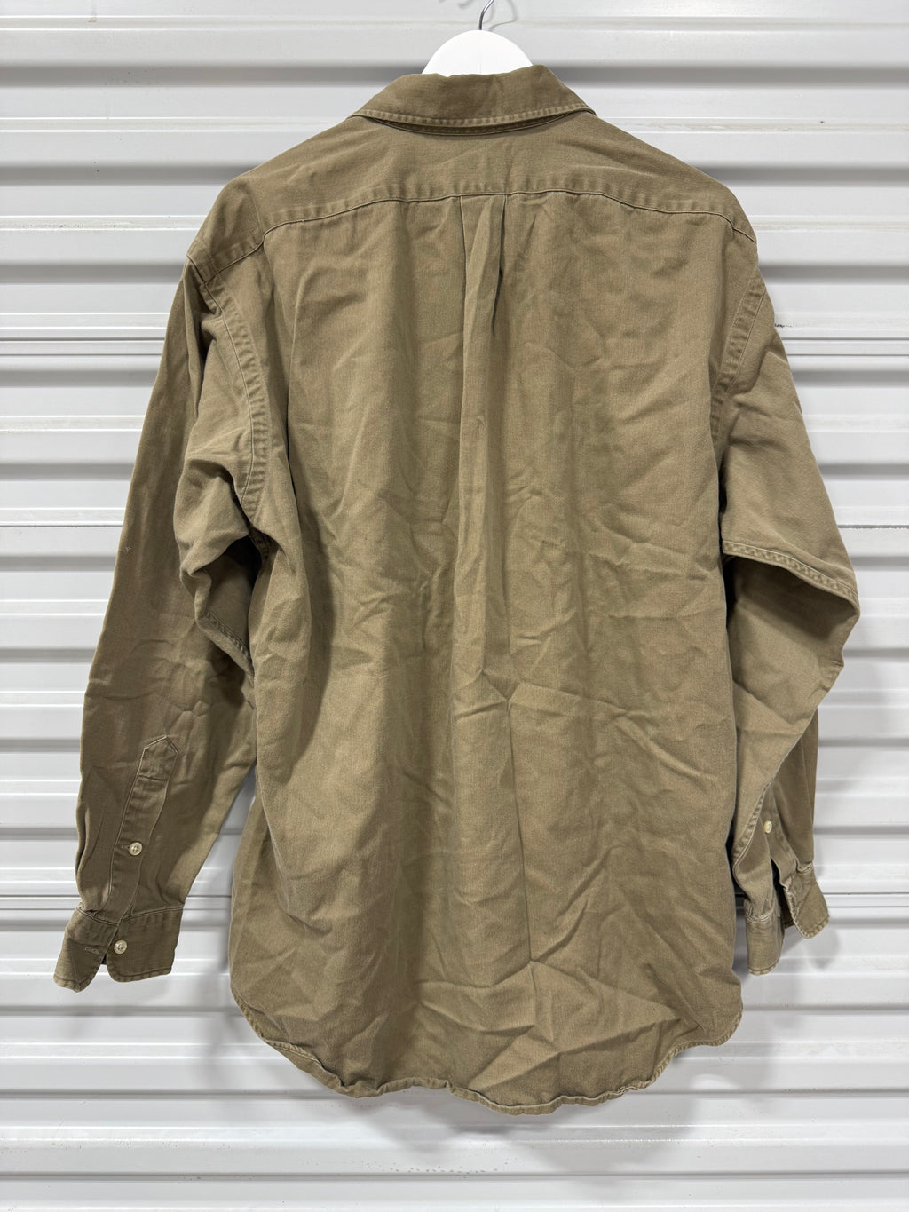 Polo Button Up Light Tan Sz L