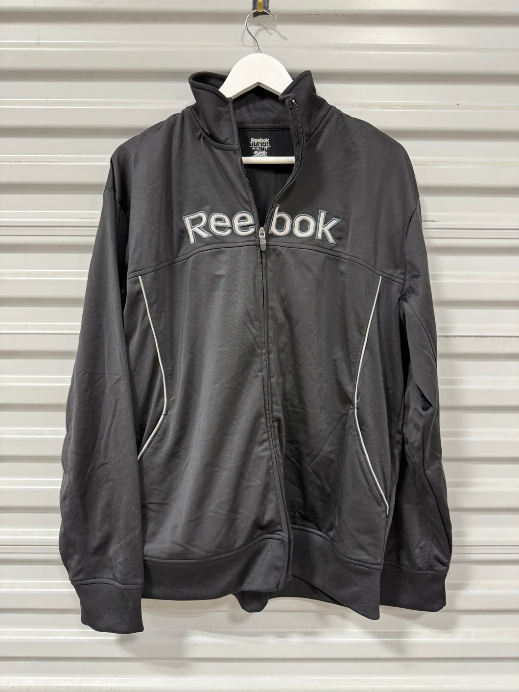 Reebok Zip Up Sports Jacket Black Sz L