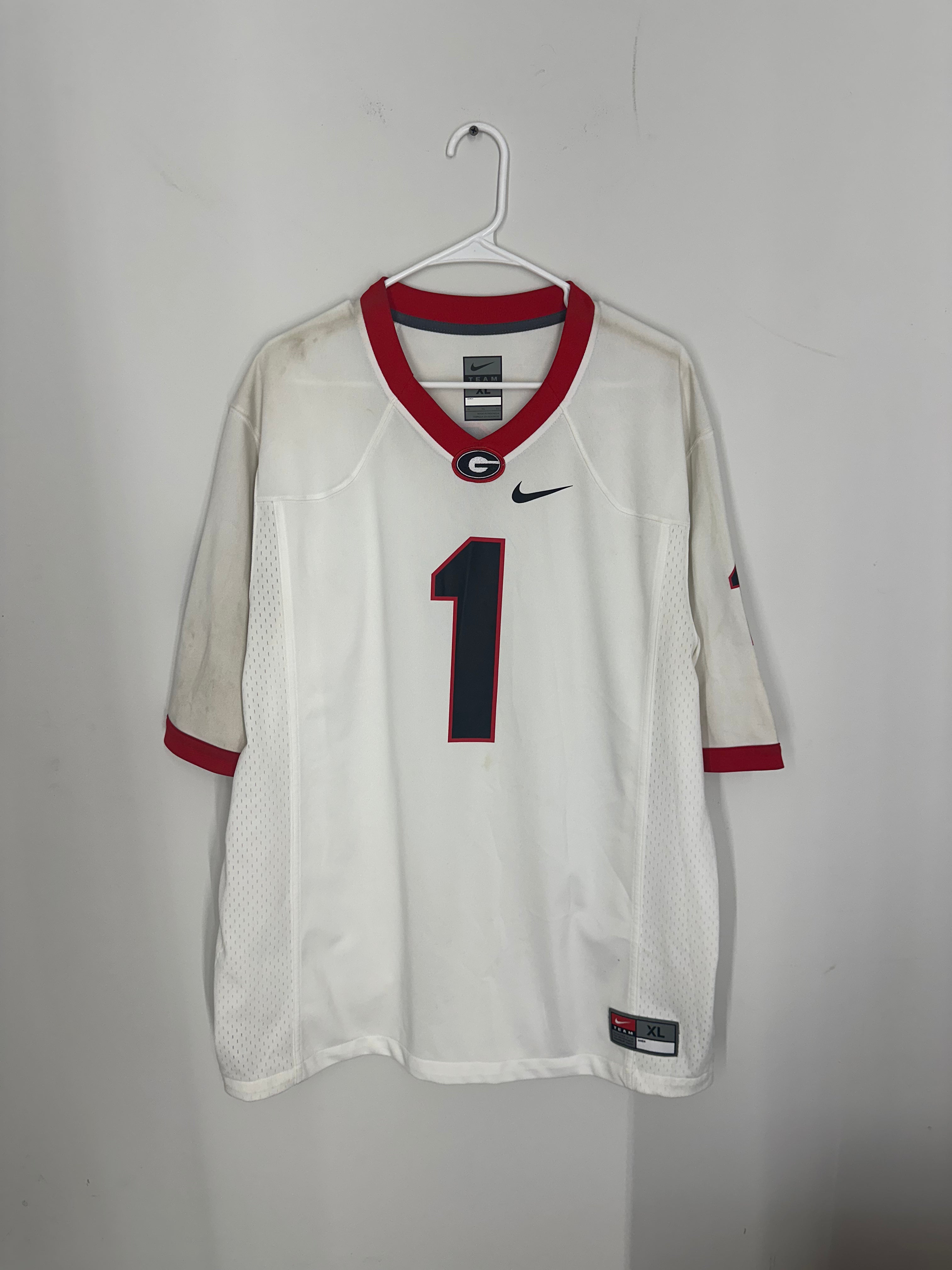Nike Georgia Bulldogs #1 Jersey STAINS Sz XL
