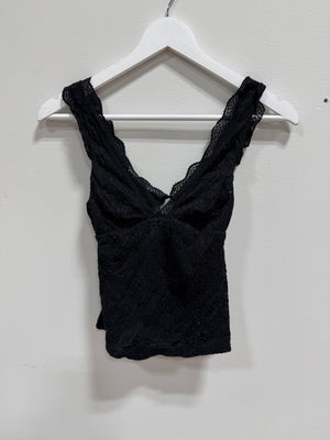 Intimately Free People Loved You First Lace Cami Tank Top Black Size S