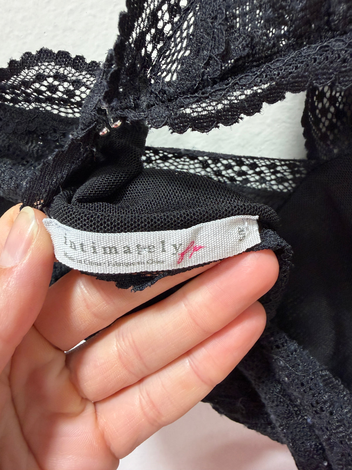 Intimately Free People Loved You First Lace Cami Tank Top Black Size S