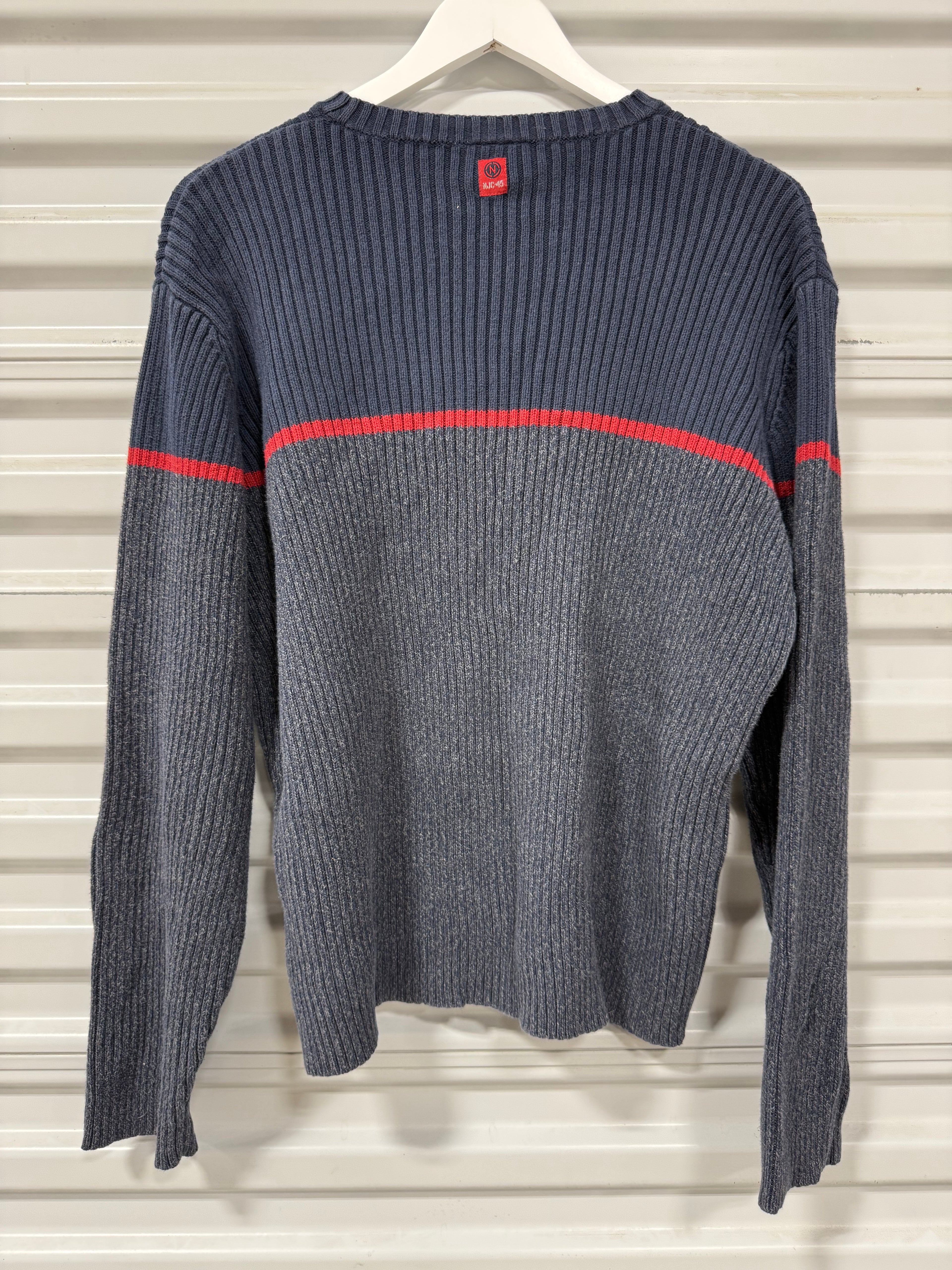 Nautica Sweater Navy/Red Sz M
