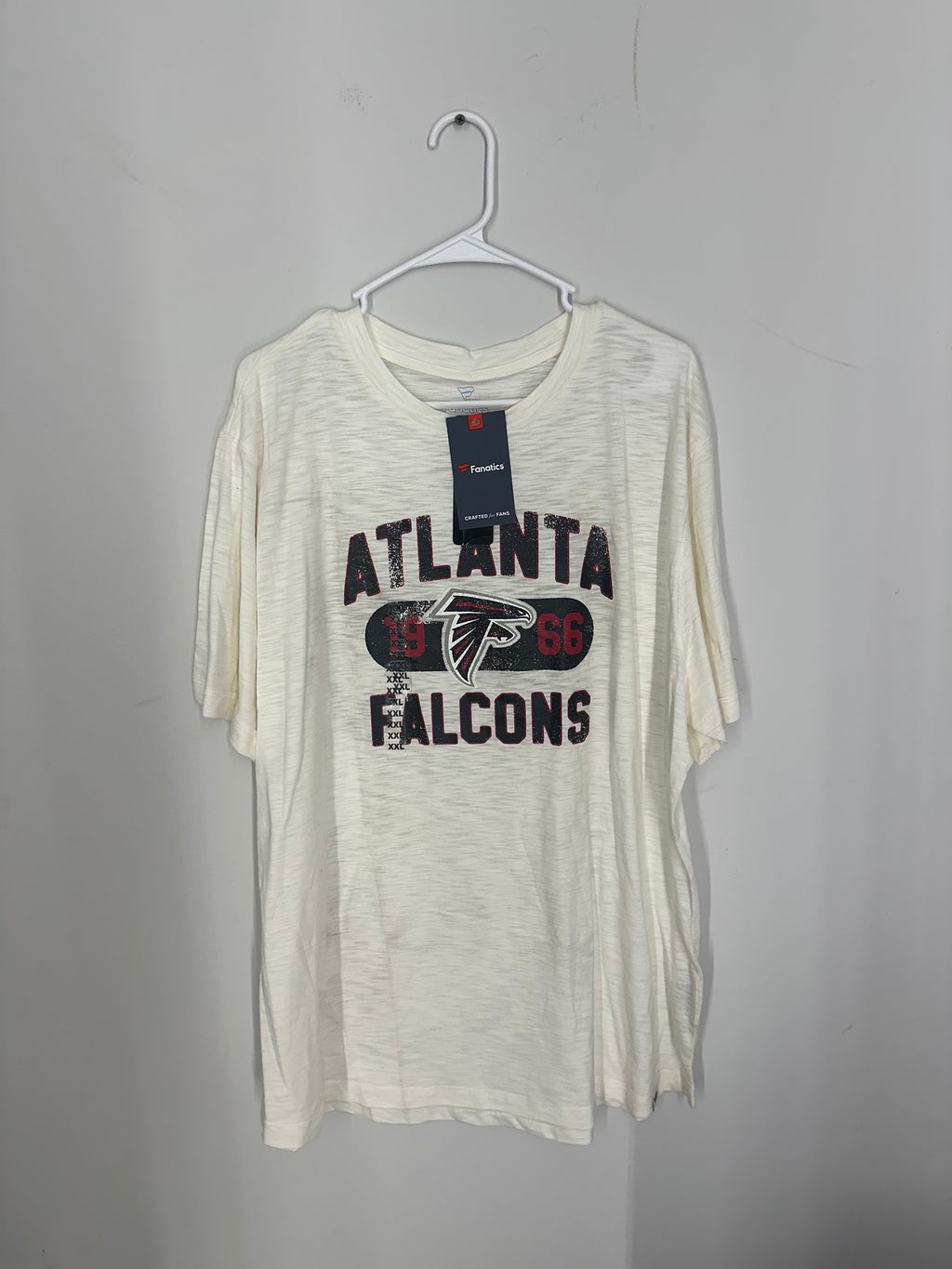 Fanatics Falcons Cream Tshirt Sz 2XL