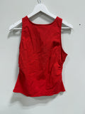 Free People Kaylor Backless Linen Blend Top Atlas Red Size M