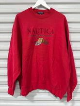 Load image into Gallery viewer, Nautica Crew Neck Red Sz XL
