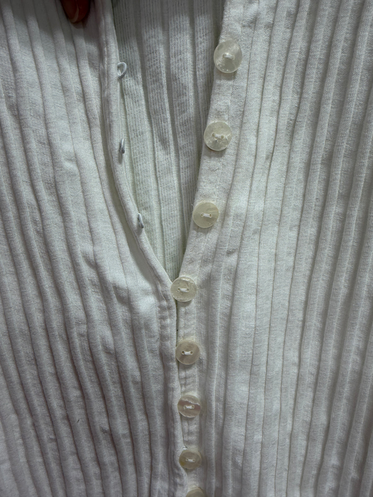 Free People Tilly Rib Button-Up Vest Tank Top Ivory White Size M