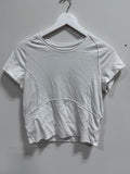 Free People We The Free Protagonist Cropped Cap Sleeve Baby Tee White Size L
