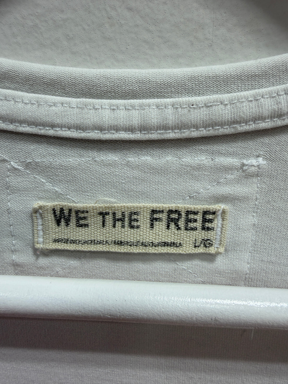 Free People We The Free Protagonist Cropped Cap Sleeve Baby Tee White Size L
