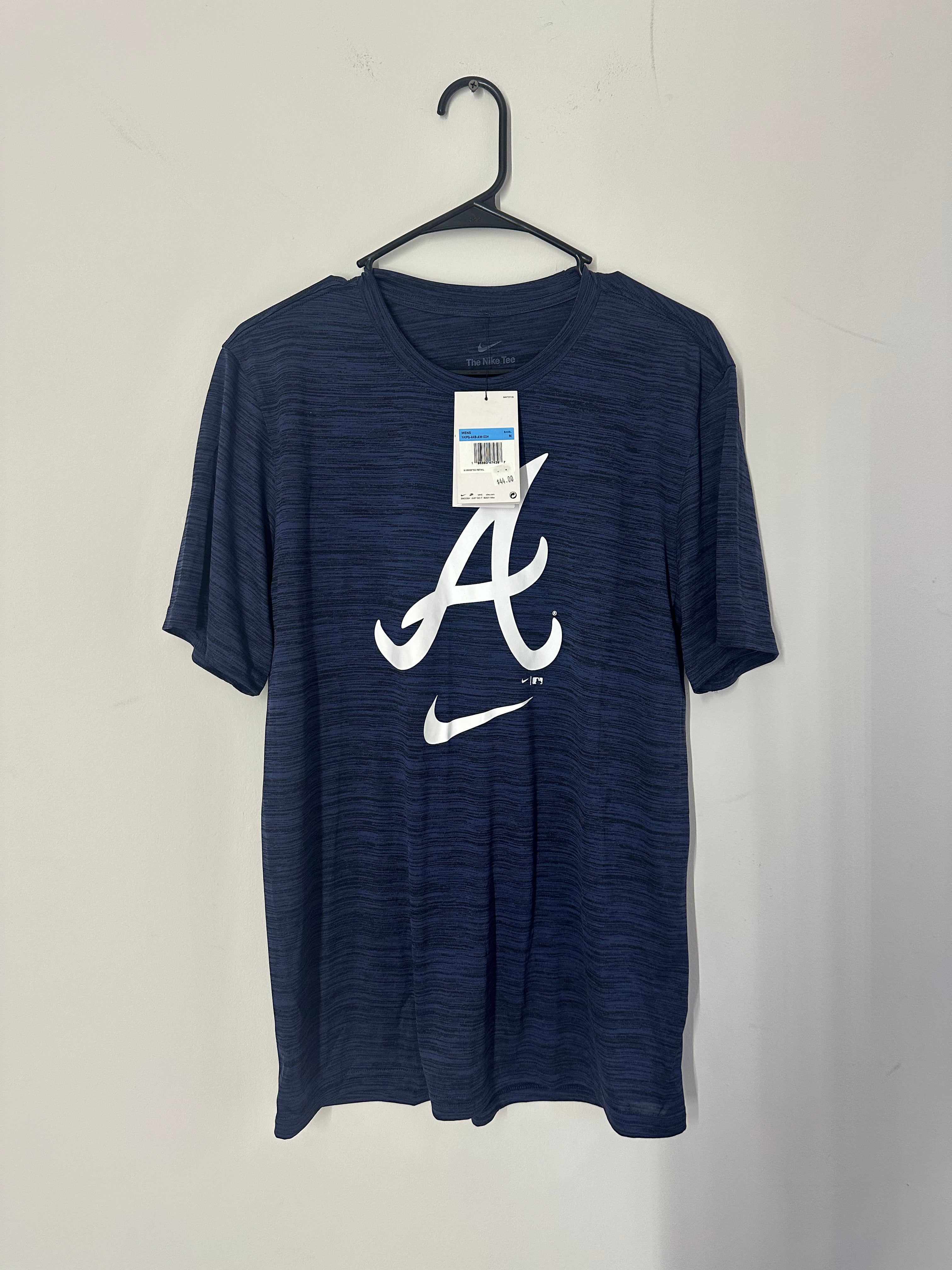 NEW Nike Atlanta Braves Logo Velocity Shirt Sz M