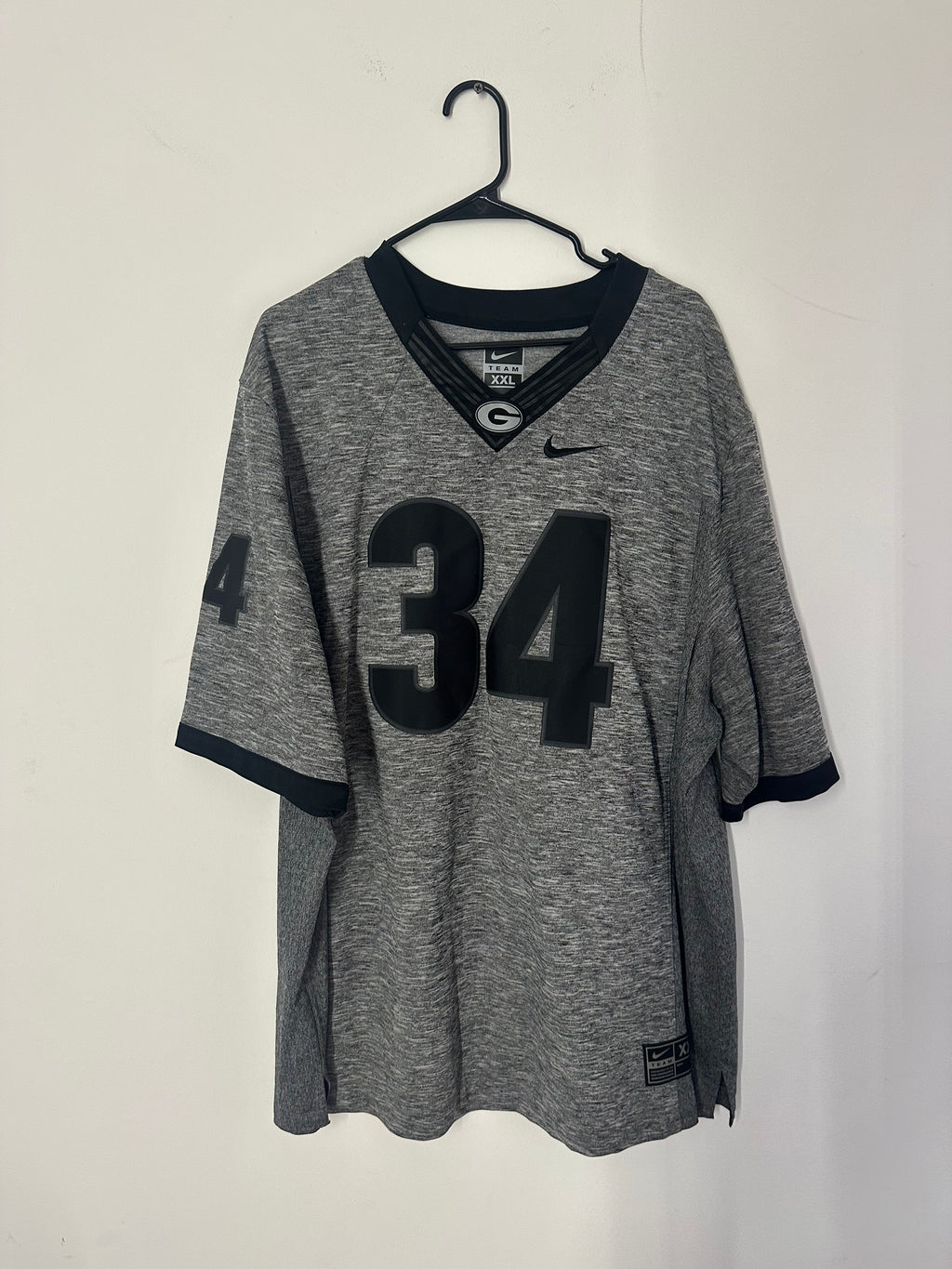 Nike Men's Georgia Bulldogs Gridiron Grey #34 Jersey Sz 2XL