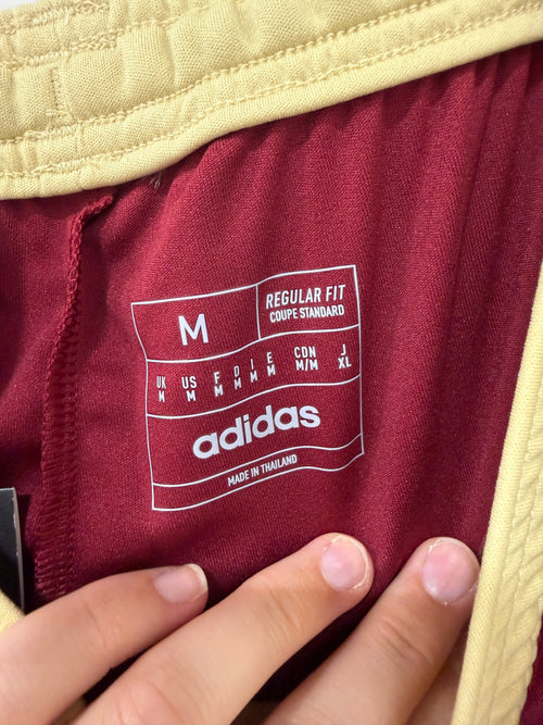 Adidas Entrada 22 Shorts Mens Size Medium Maroon/Gold