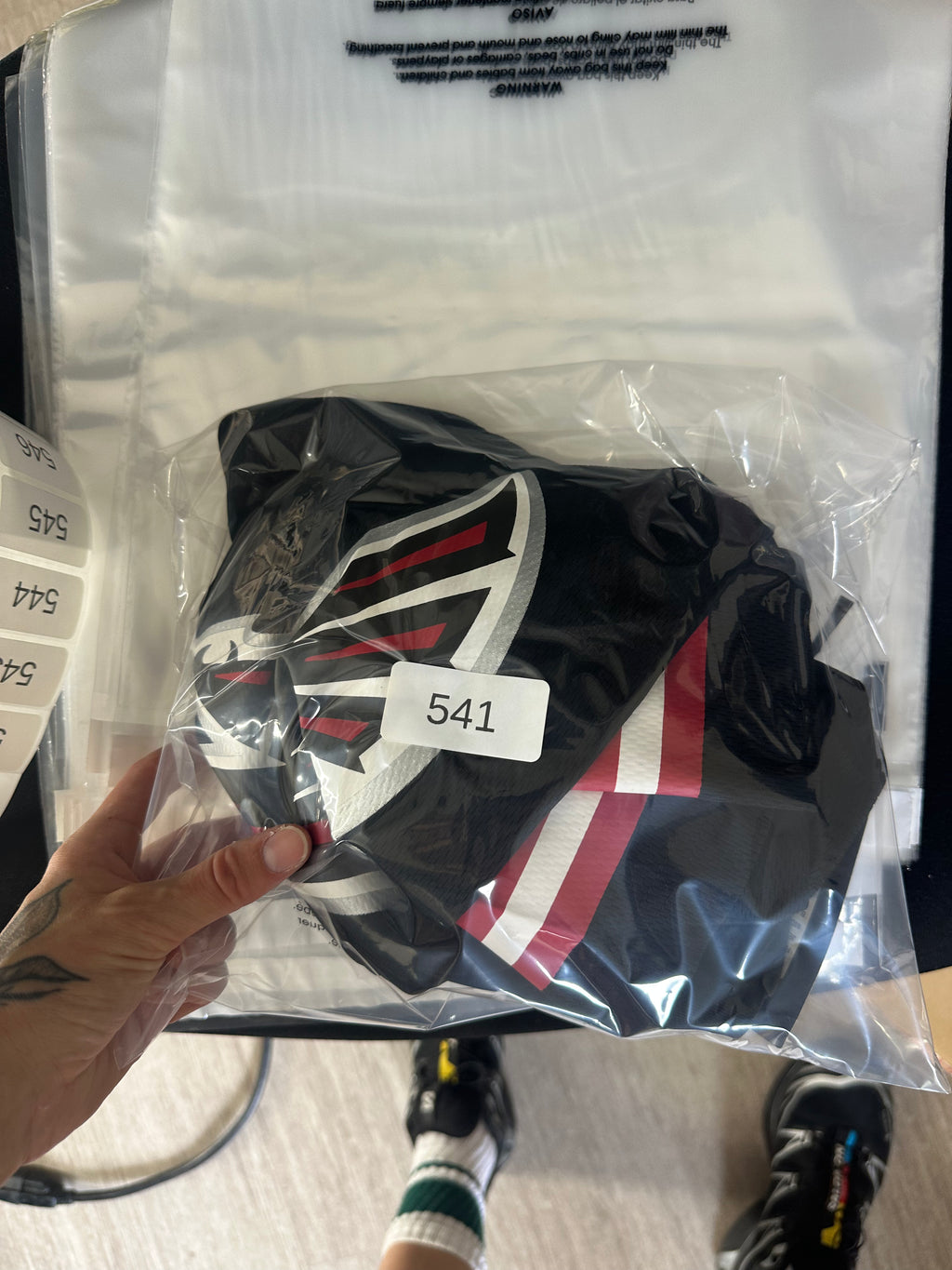 Atlanta Falcons Fanatics V-neck jersey t-shirt Sz 2XL