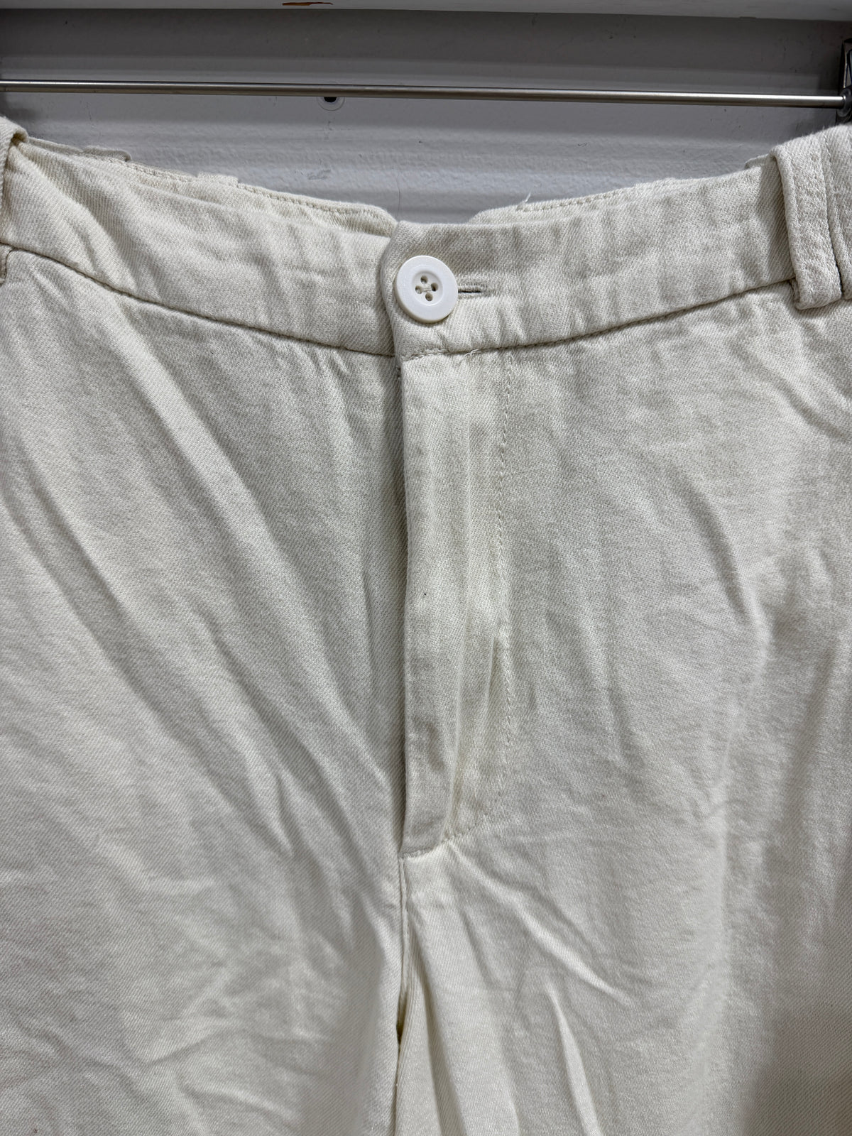 Free People We The Free Good Luck Mid-Rise Barrel Jeans in Milk, Size 12
