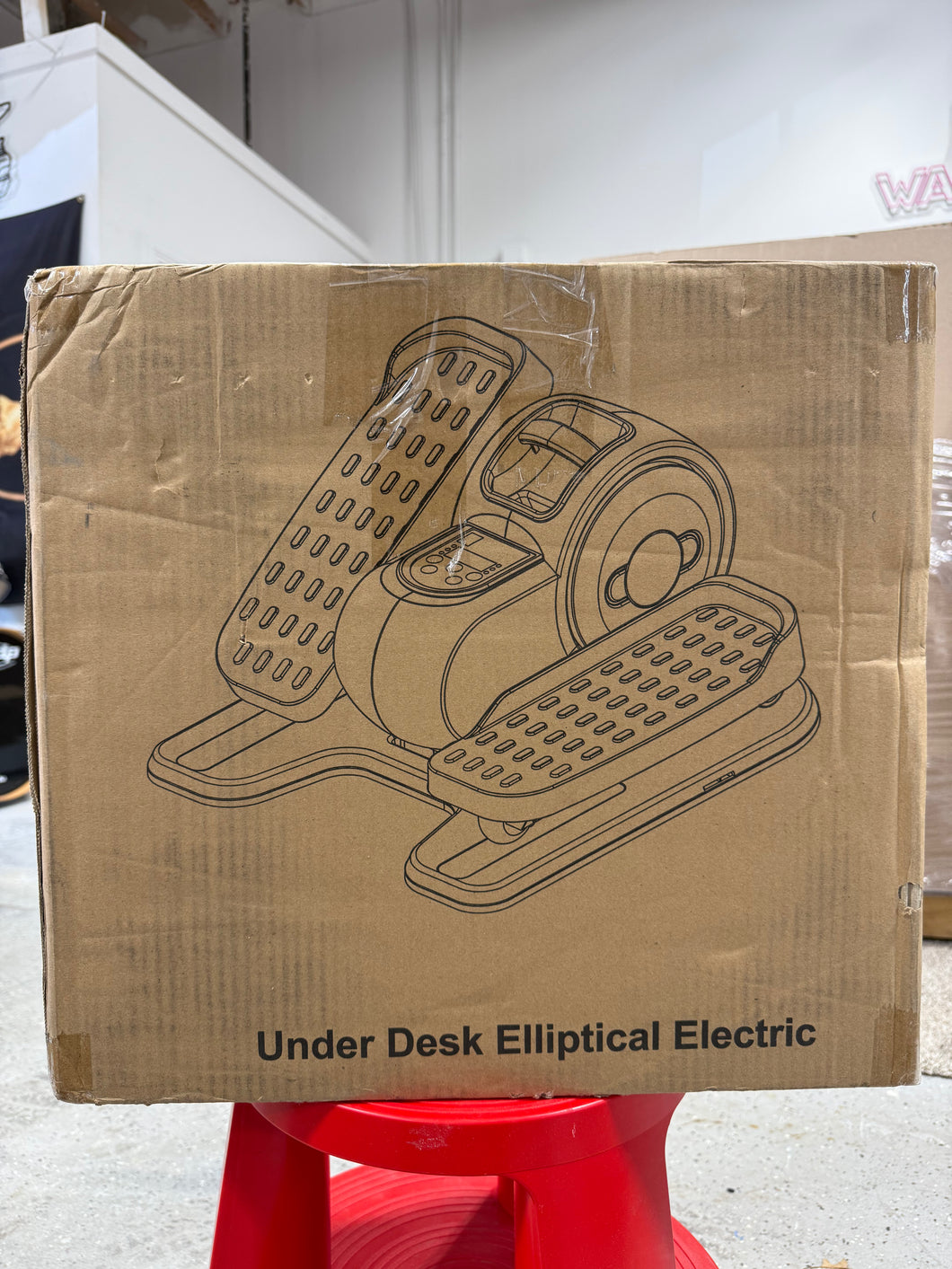 UPGO Under Desk Ellipticals Electric, Elipse Leg Exerciser Fully Assembled, Pedal Exerciser with Remote Control & Non-Slip Pedals Resistance & Speed, Black