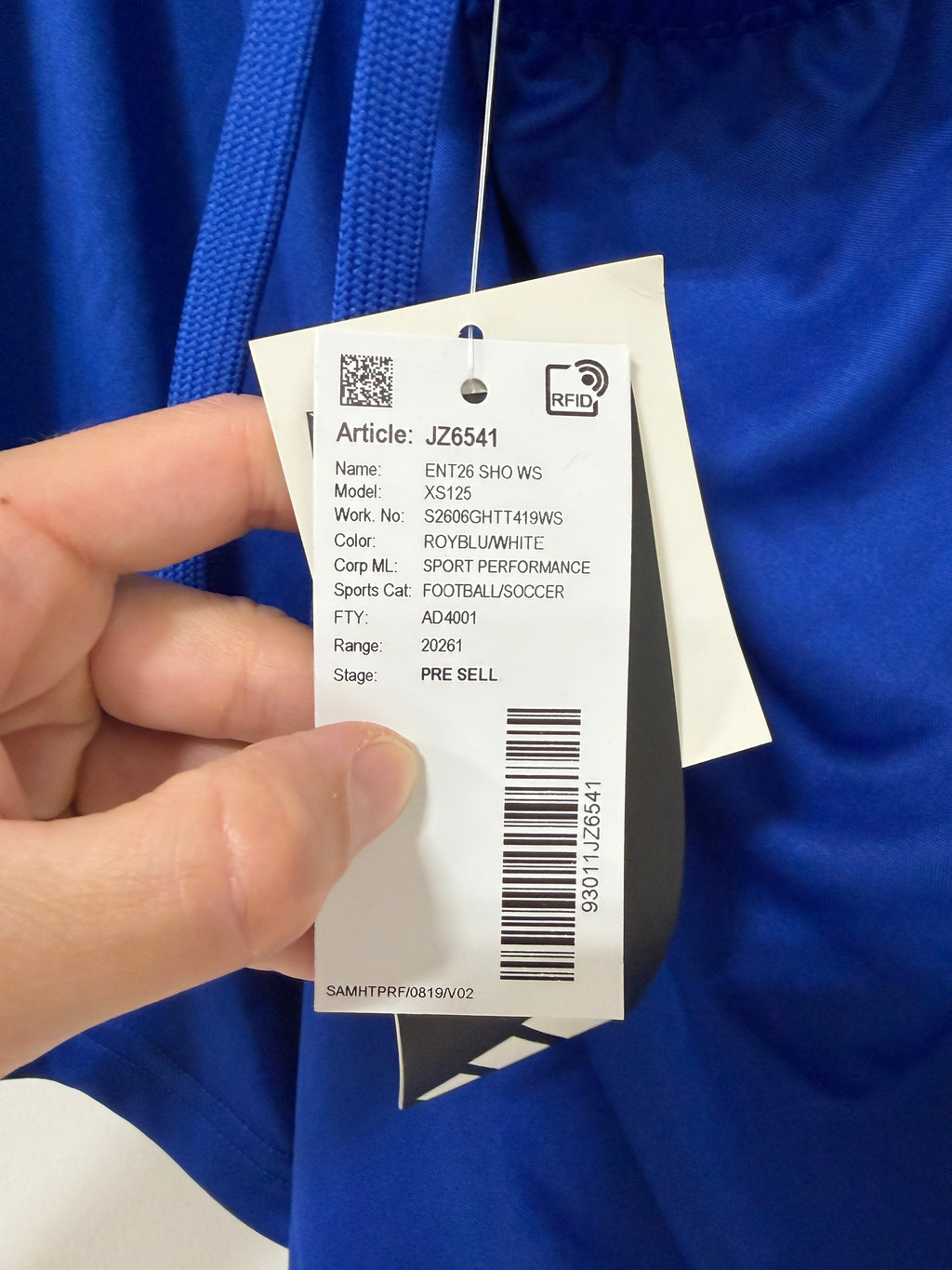 Adidas entrada 26 Shorts Womens Sz S Royal Blue