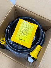 Load image into Gallery viewer, Filluck 50 Amp Generator Cord with Inlet Box, 20FT RV Extension Cord NEMA14-50P / SS2-50R, Twist Lock Connector, 125V/250V Generator Extension Cord for RV Camper/Electricity for House Generator
