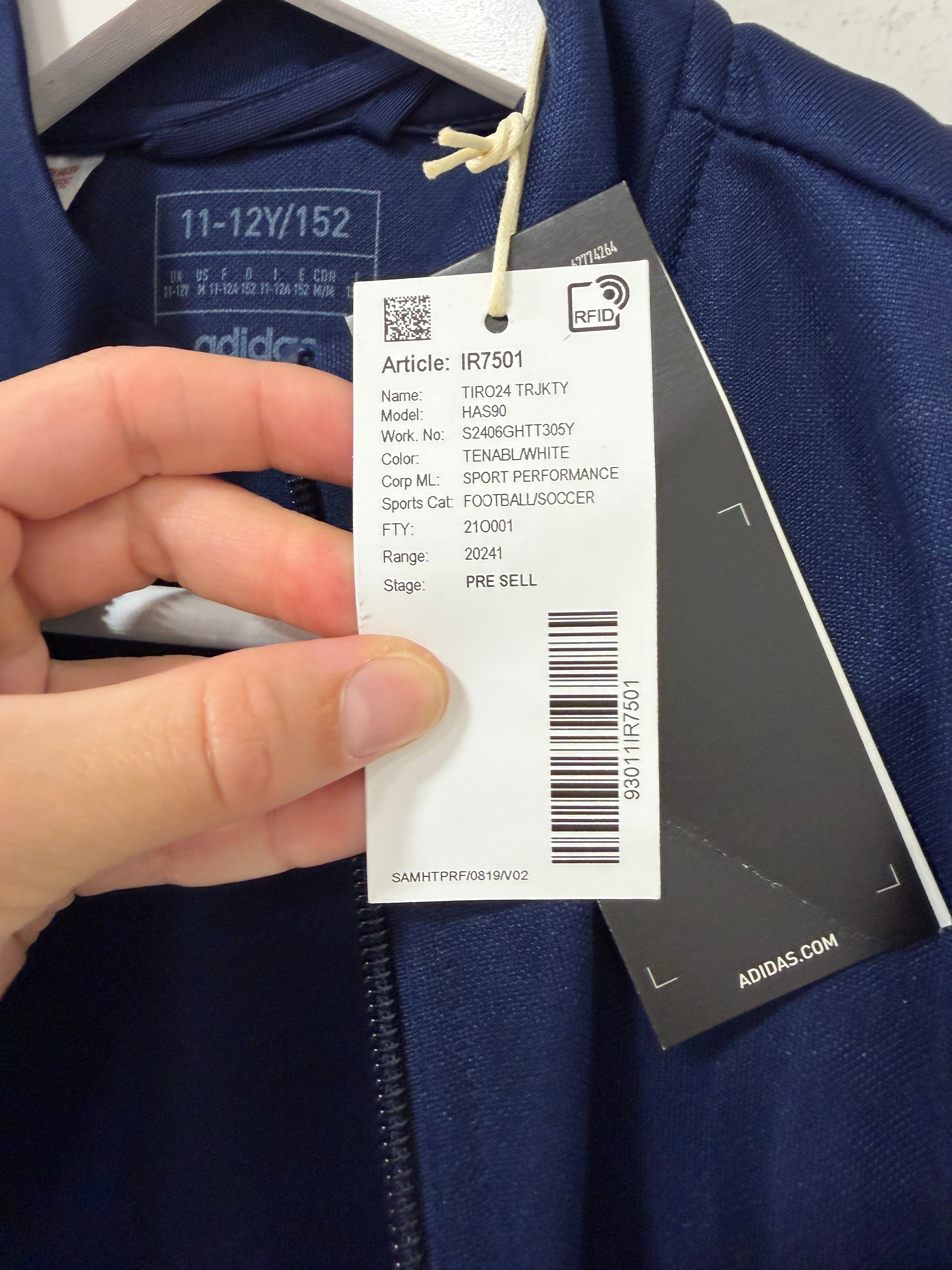Adidas Tiro 24 Training Jacket Youth Navy Blue