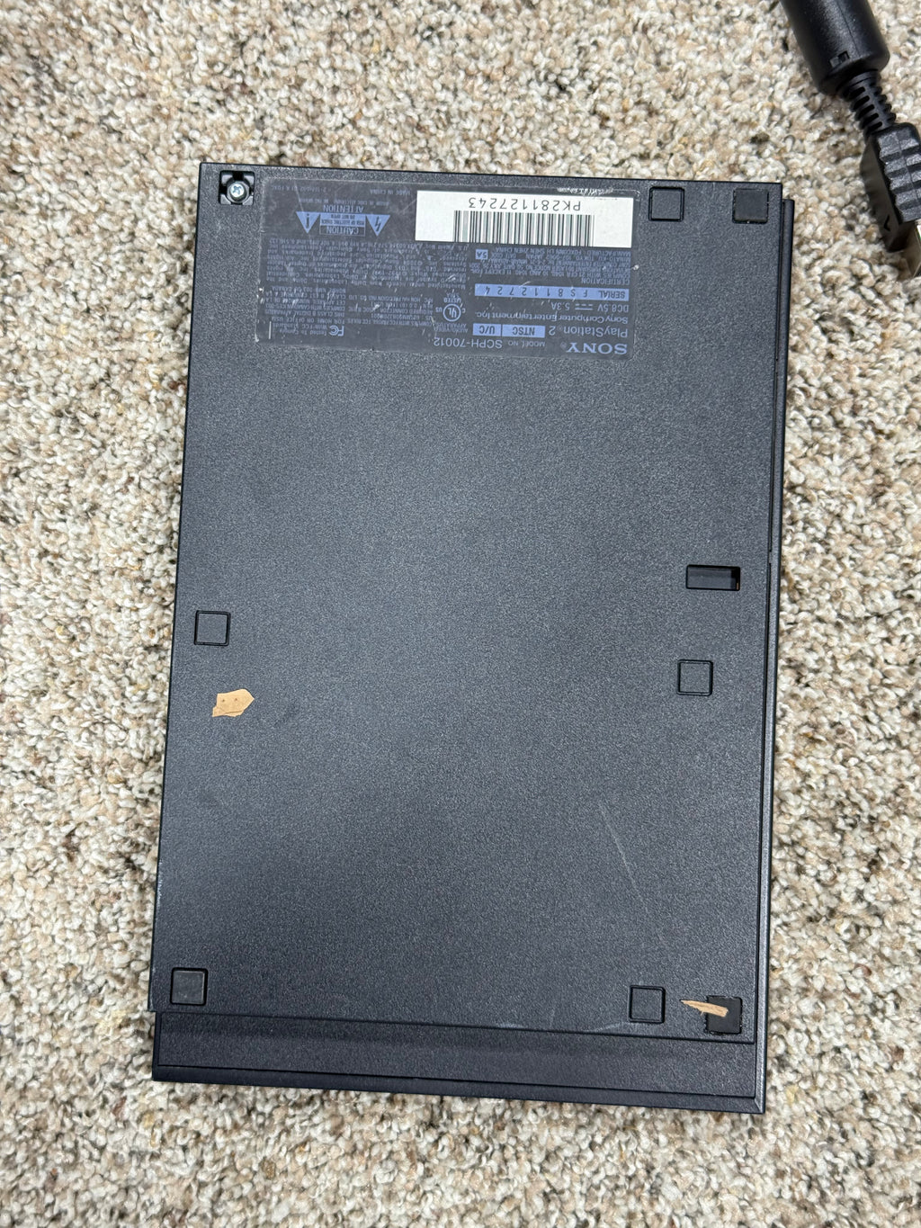 PS2 Slim Black No Power Cable