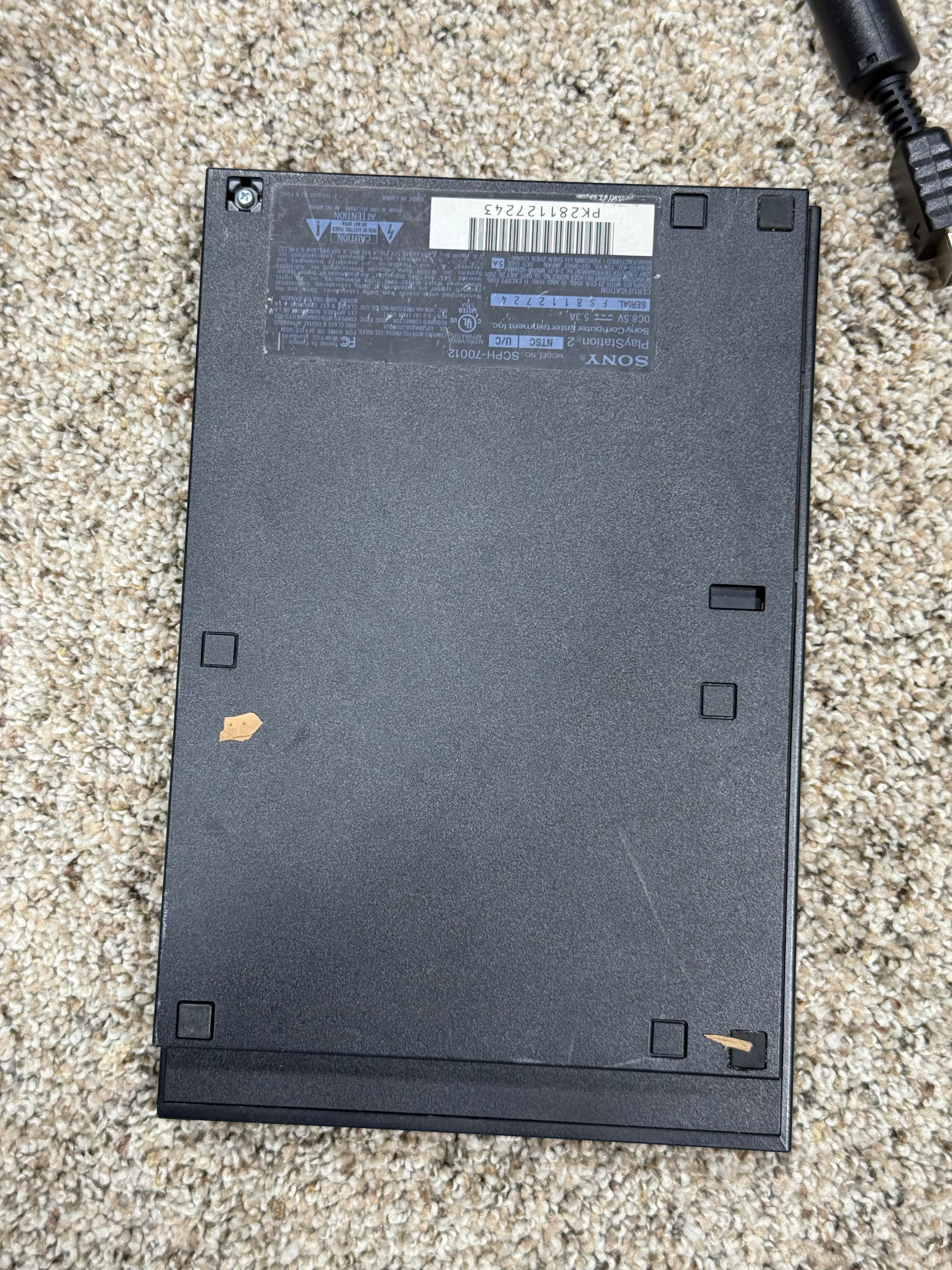 PS2 Slim Black No Power Cable