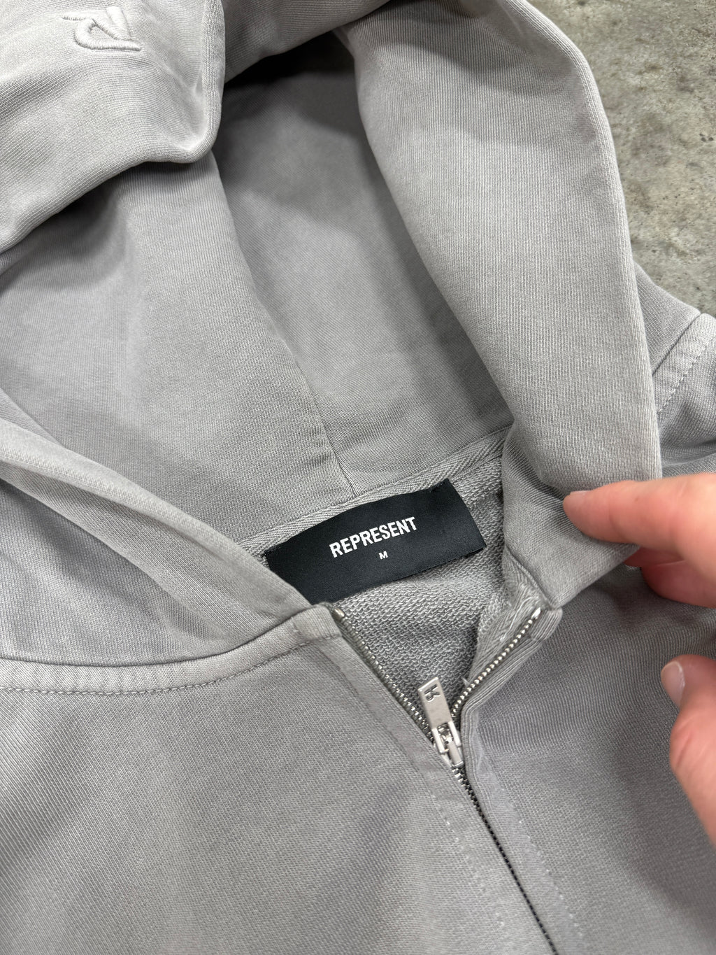 Represent Hoodie Grey Sz M