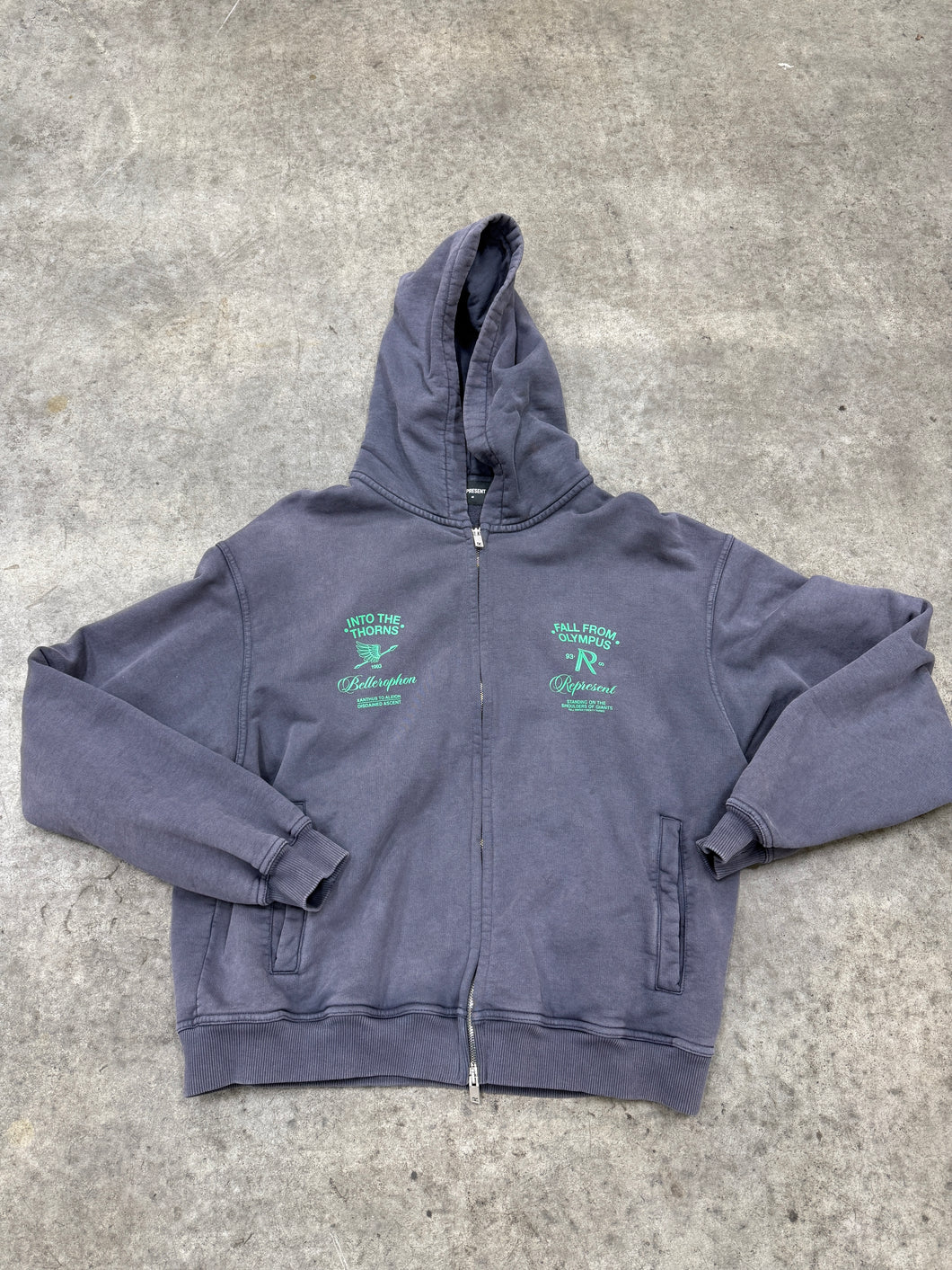 Represent Fall From Olympus Sz M Zip Hoodie