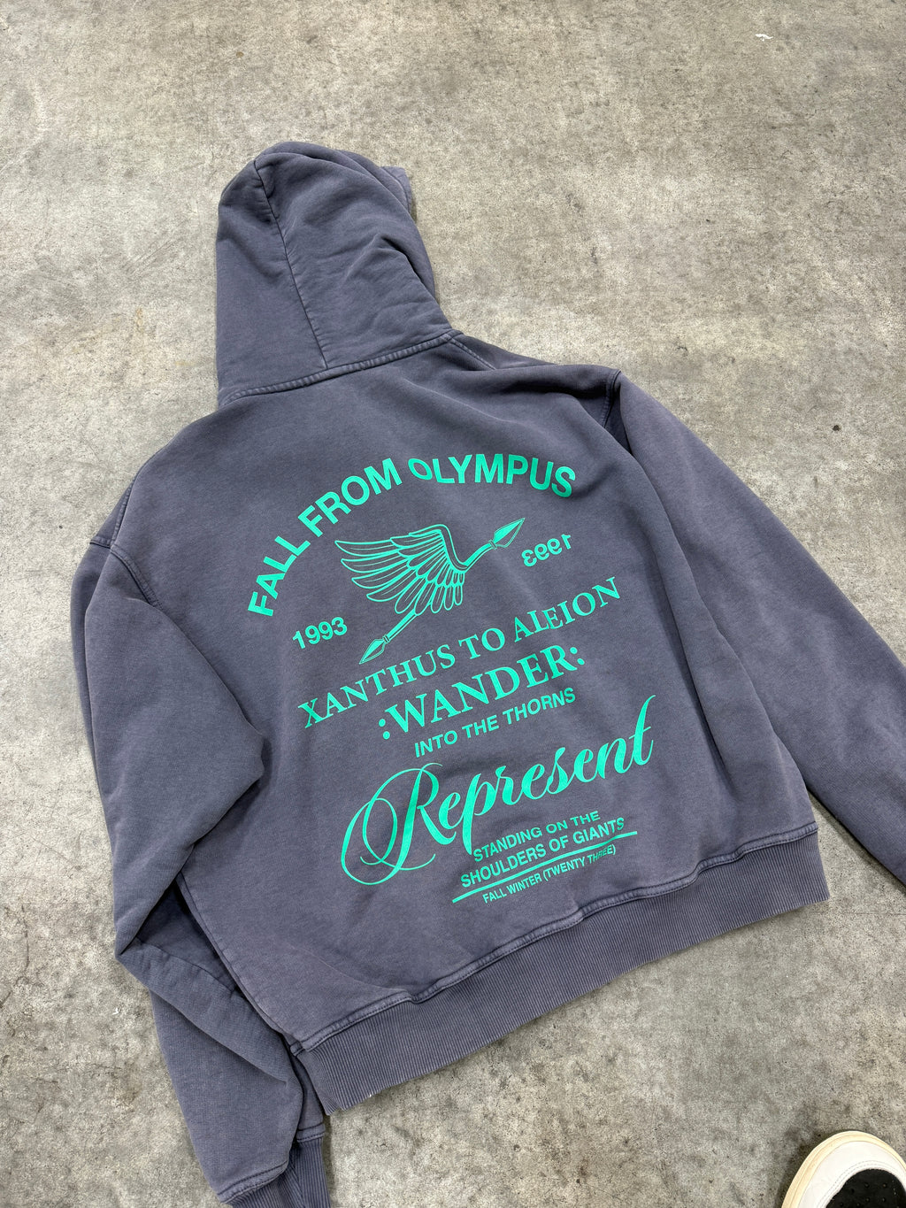 Represent Fall From Olympus Sz M Zip Hoodie