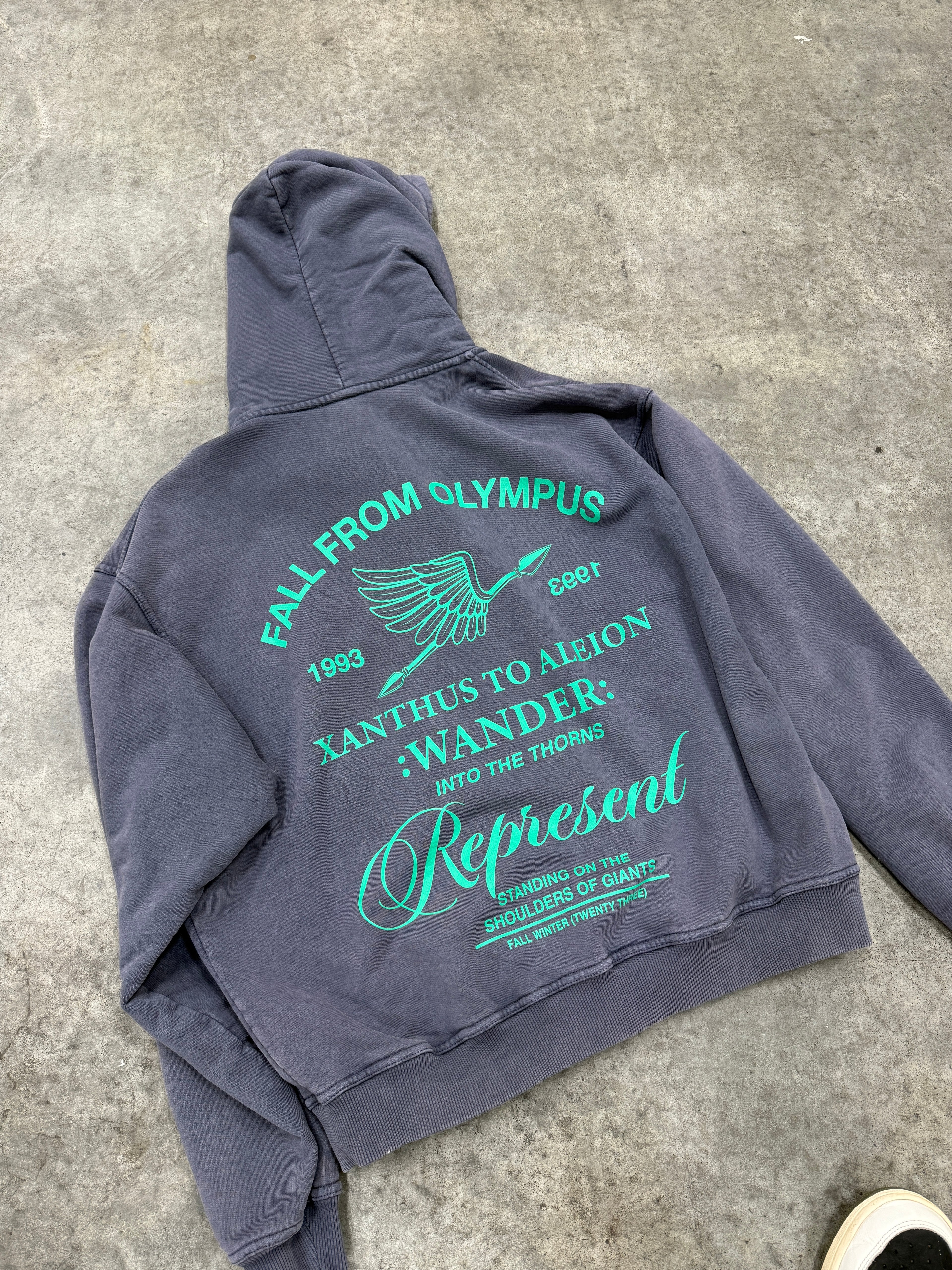 Represent Fall From Olympus Sz M Zip Hoodie