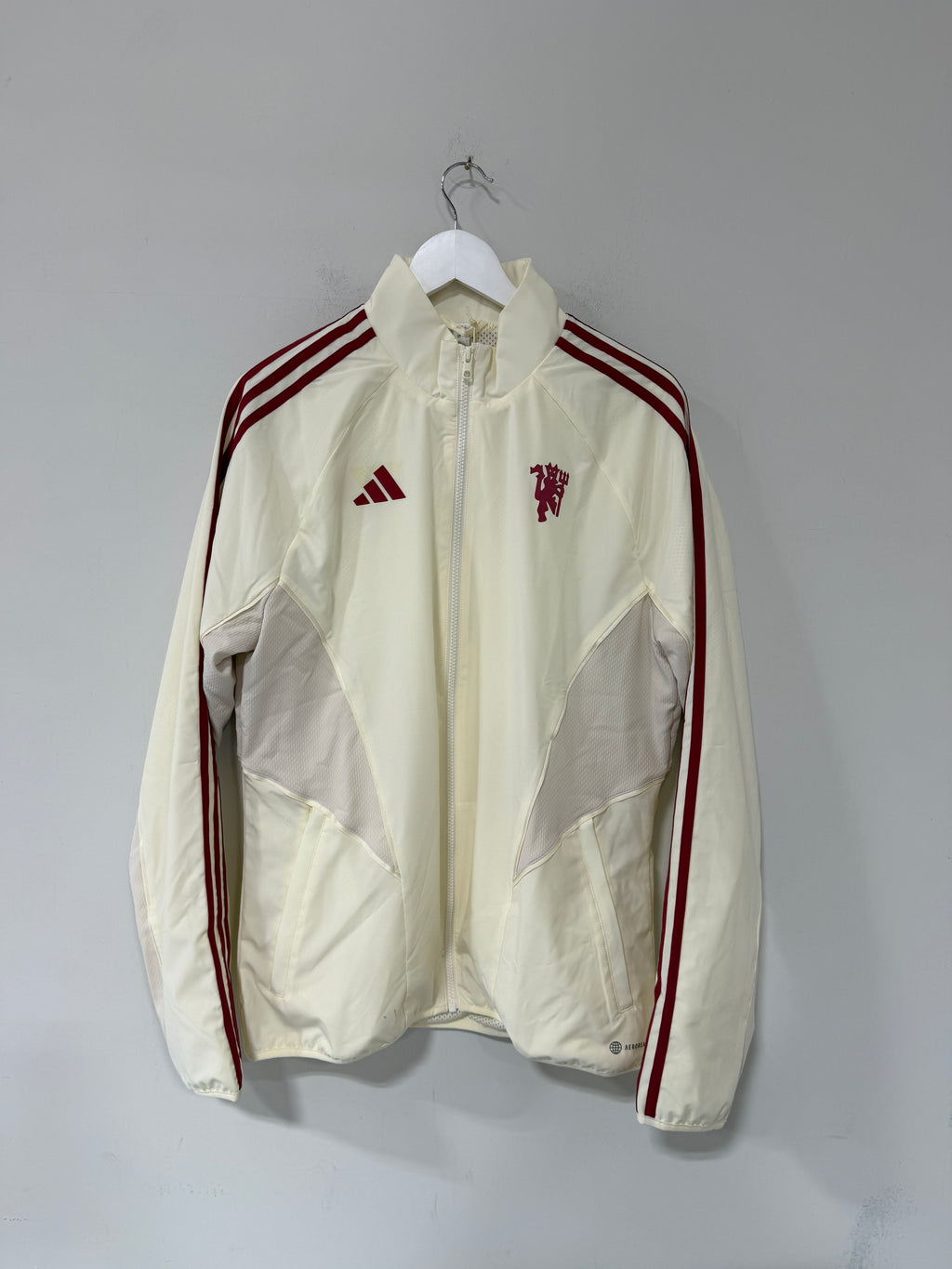 Adidas Manchester United Anthem Jacket – Cream White