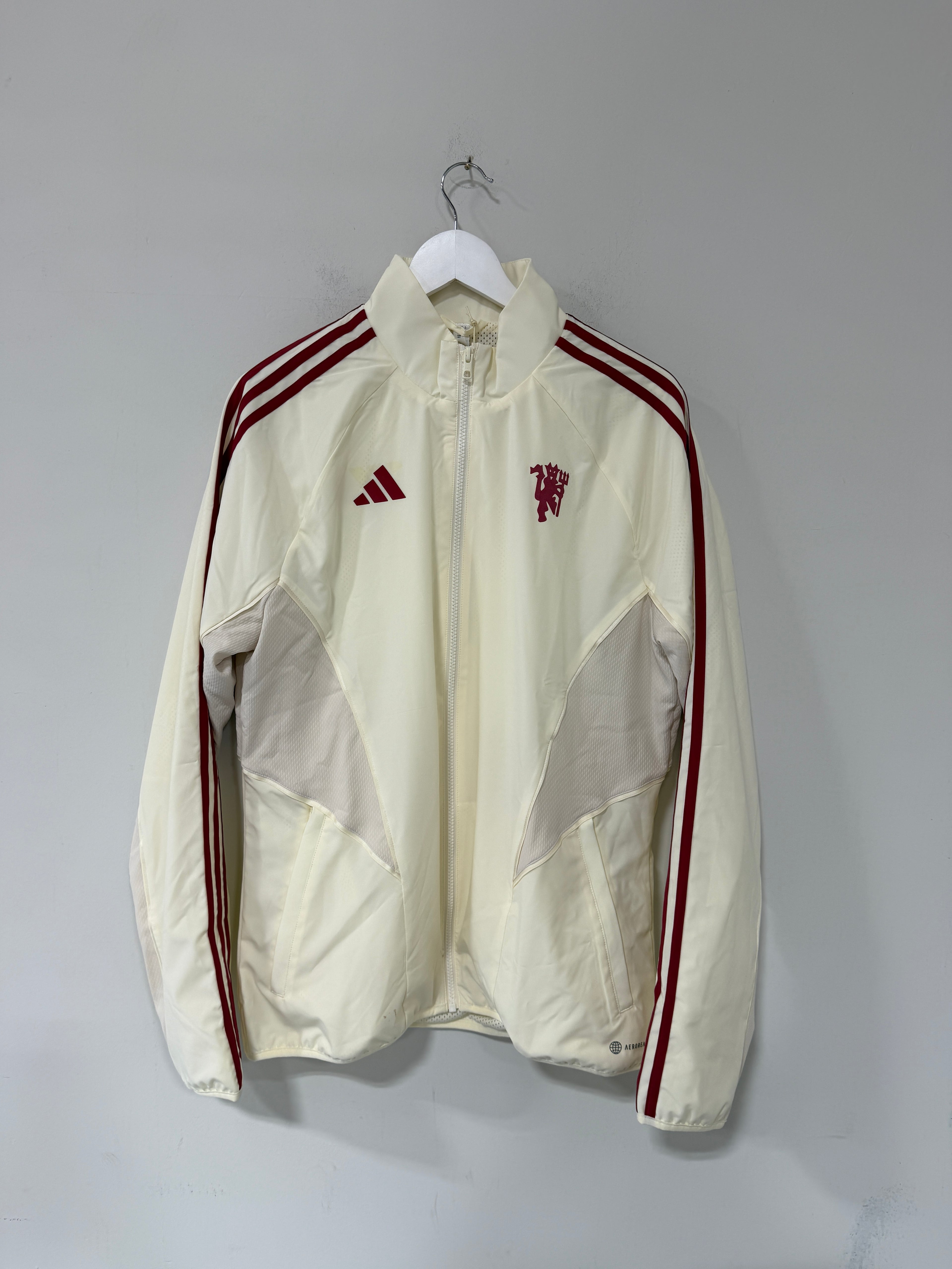 Adidas Manchester United Anthem Jacket – Cream White