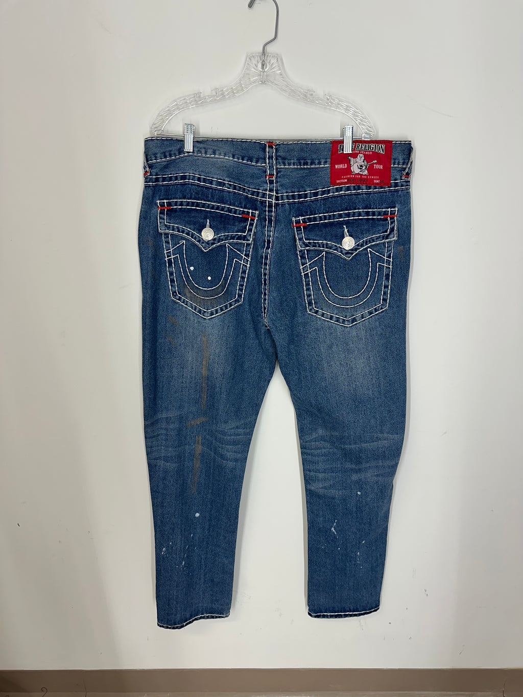 True Religion jeans blue distressed men's sz 42