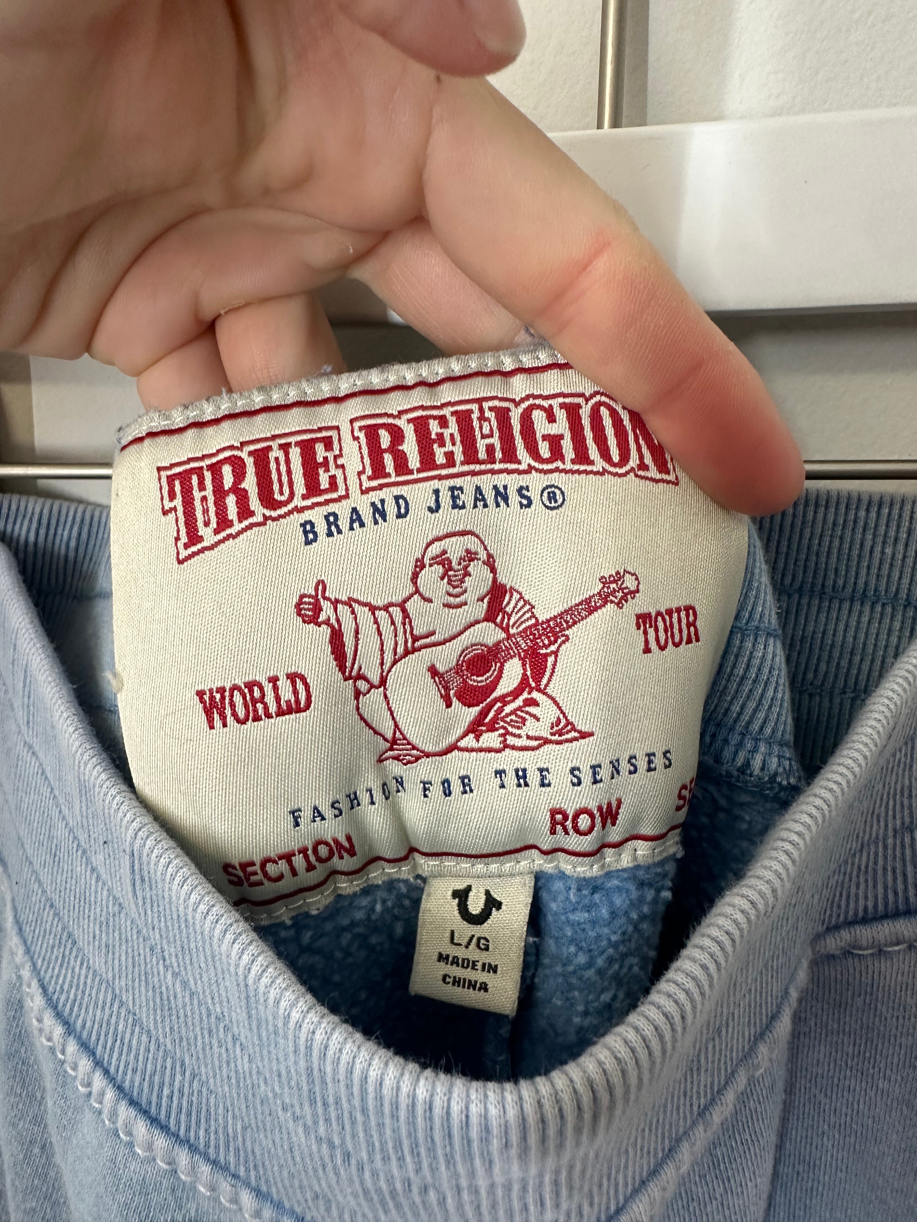 True Religion Big T Pacific Low Rise Bootcut Sweatpants women's sz L