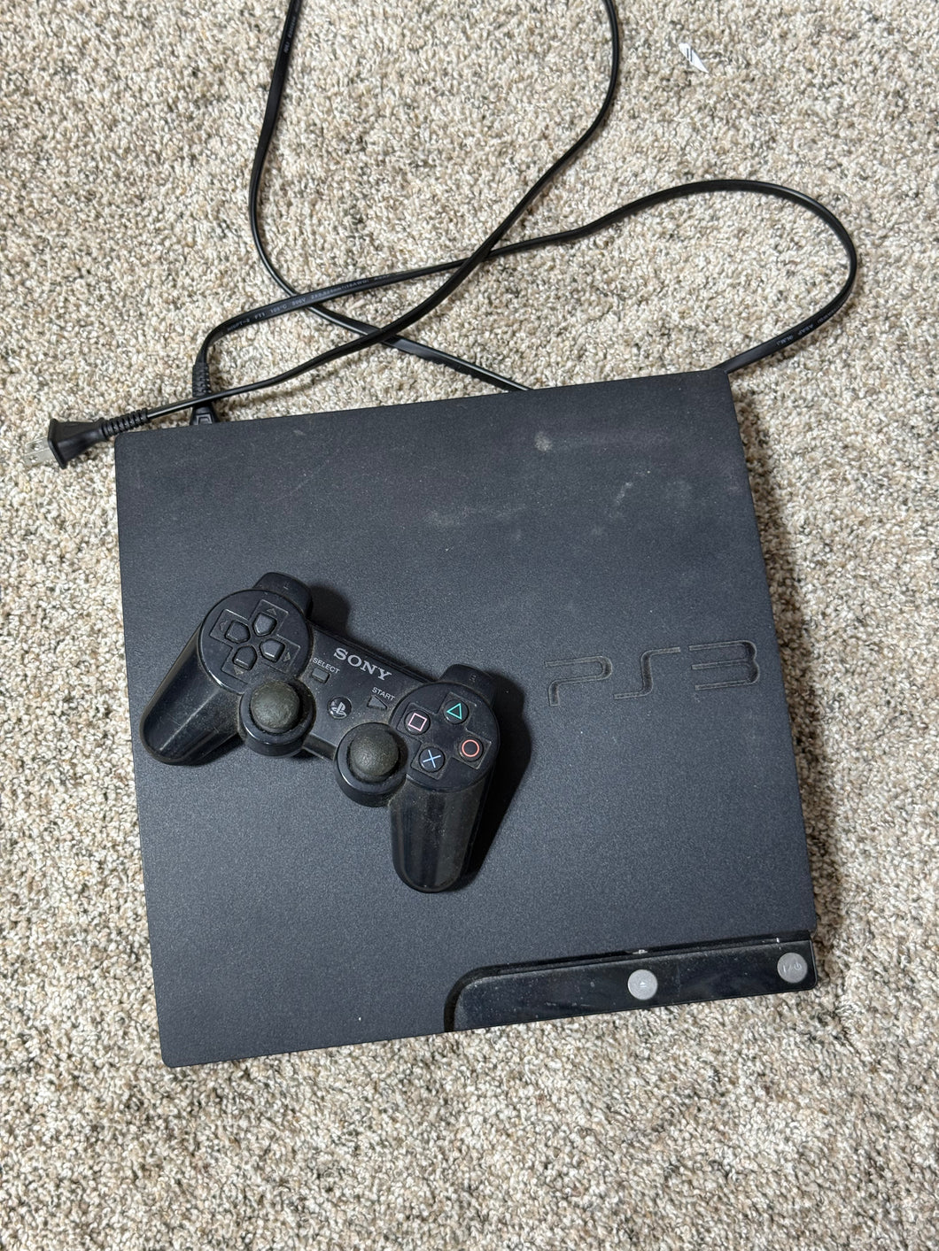 PS3 Console with controller and power cable