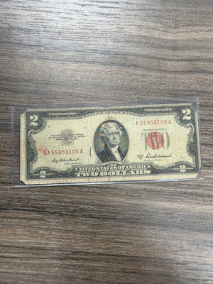 Red Seal Two Dollar Bill