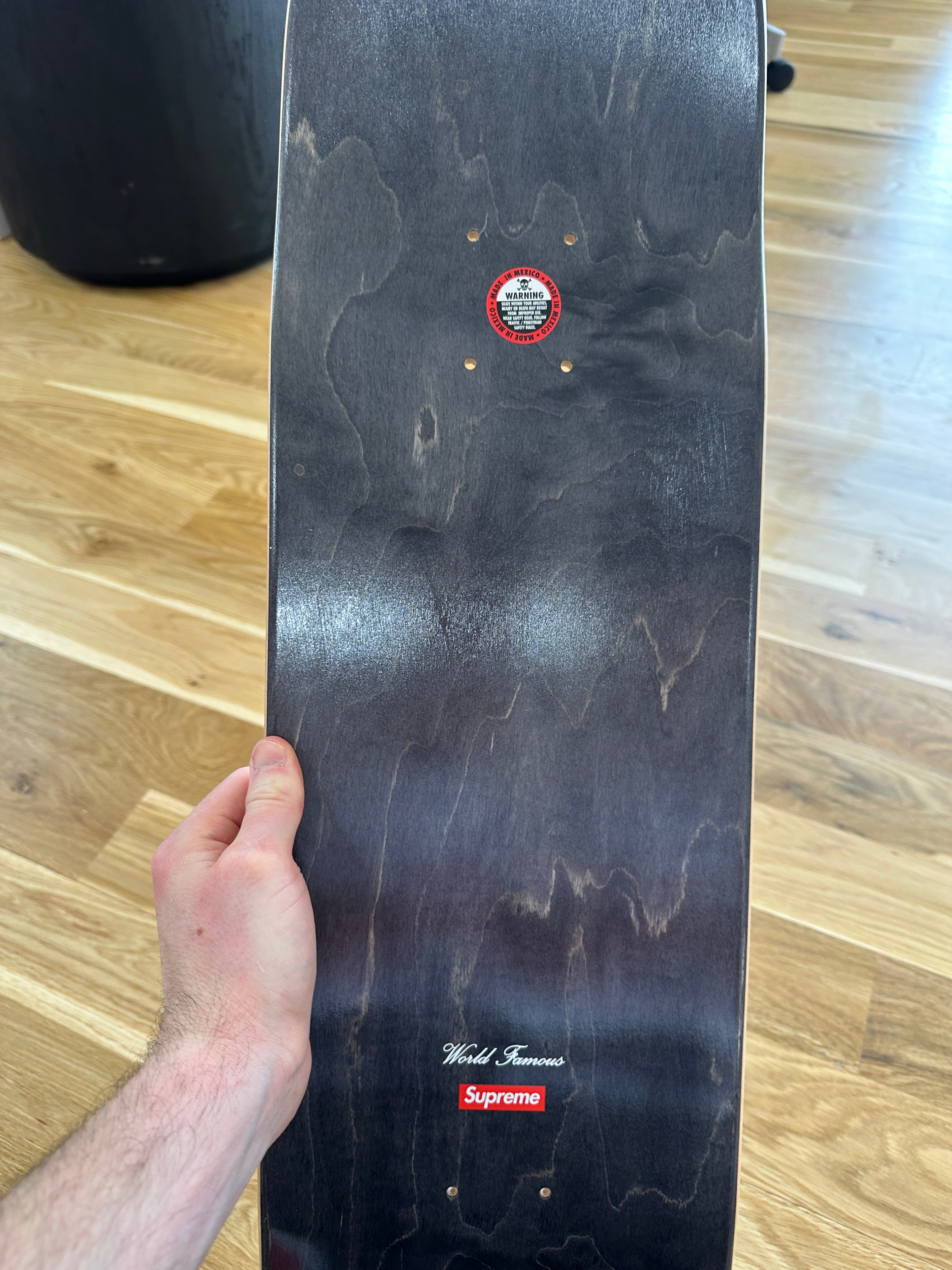 Supreme Bling Box Logo Skateboard Deck Platinum