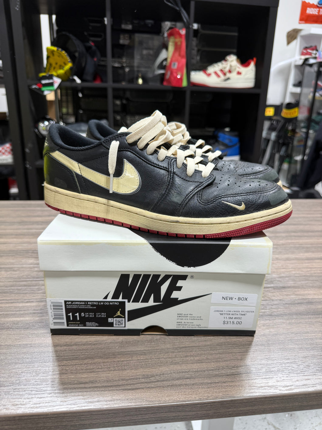 Jordan 1 Low Nigel Sylvester Sz 11.5