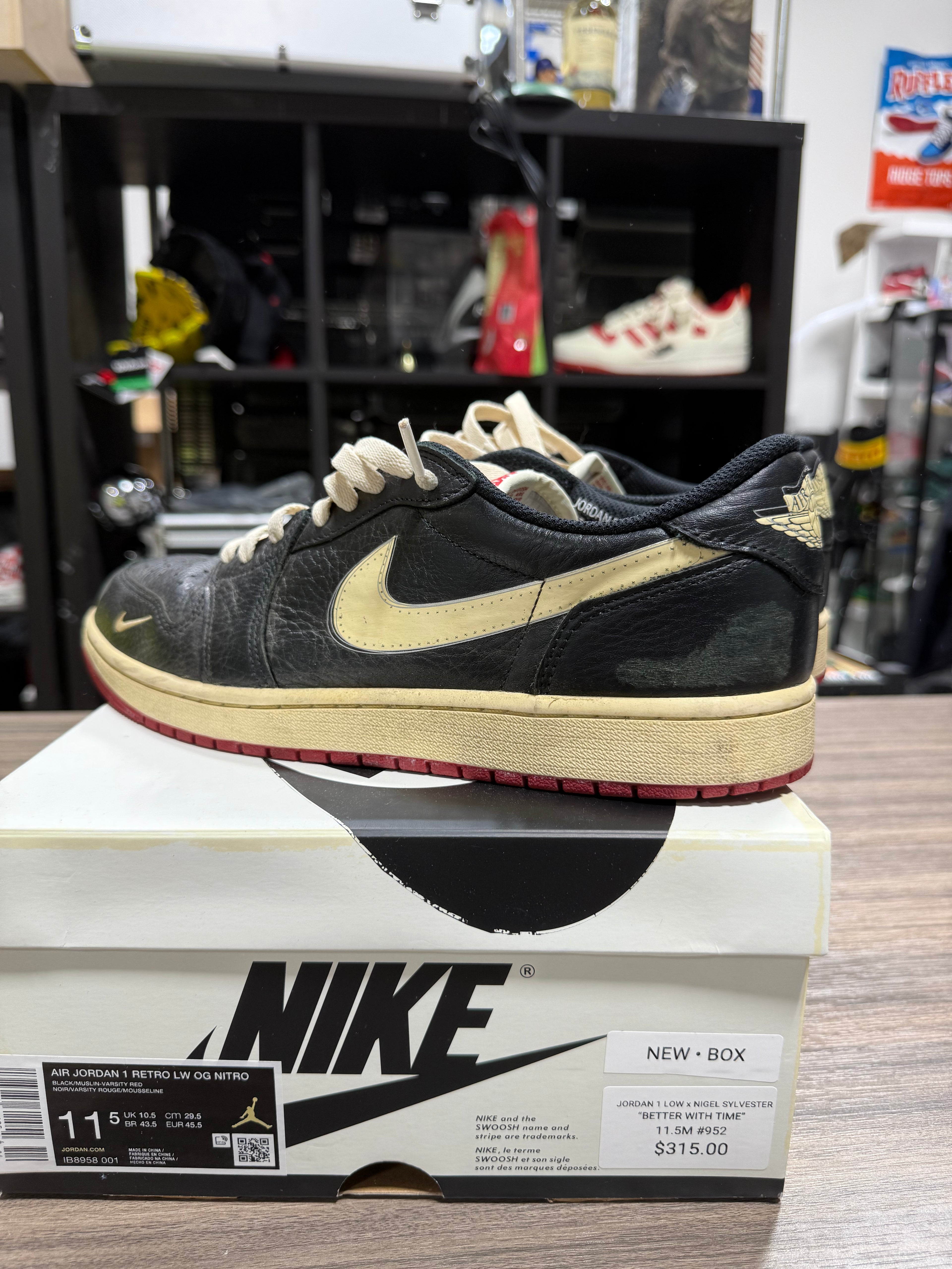 Jordan 1 Low Nigel Sylvester Sz 11.5