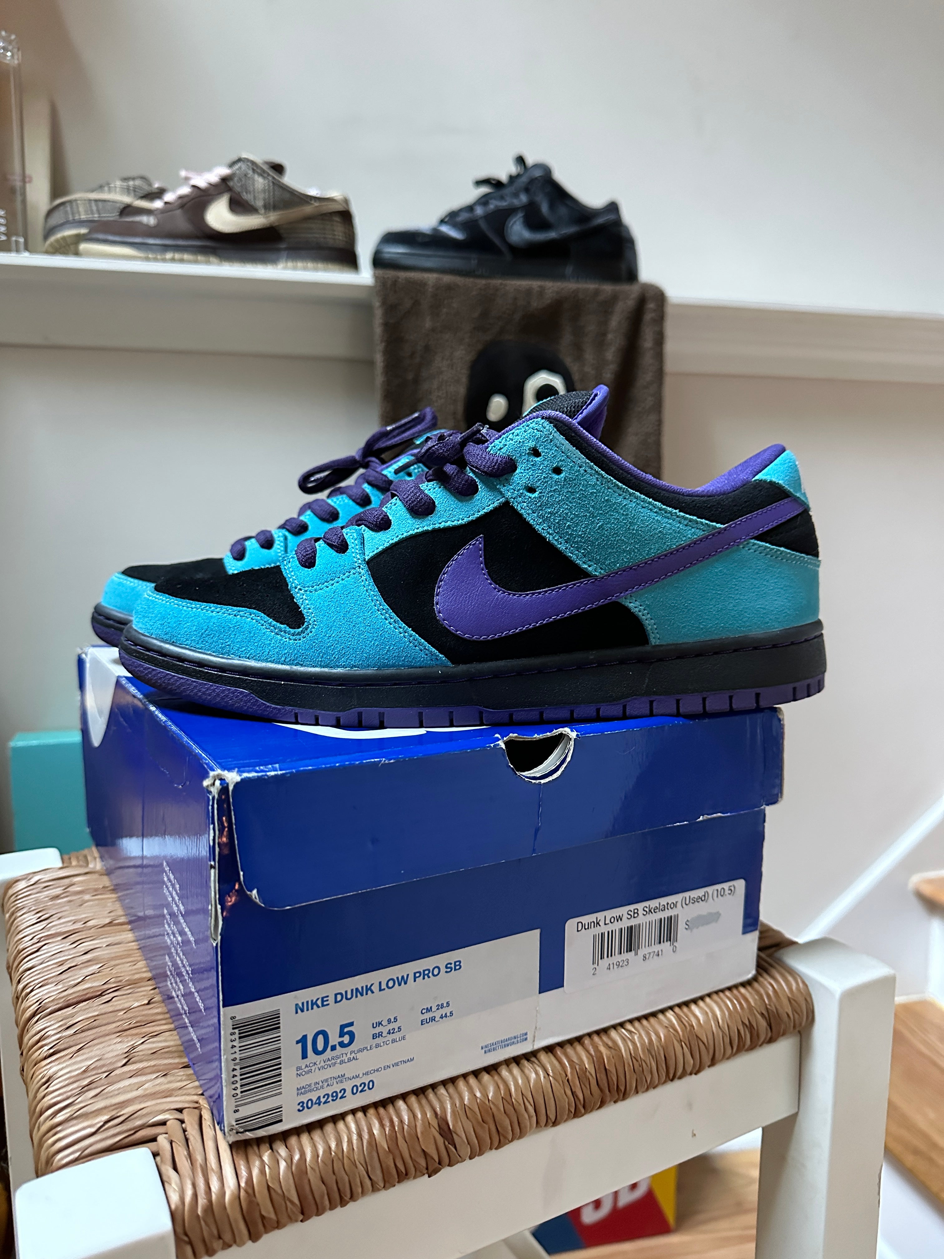 Nike SB Dunk Low "Skeletor" Sz 10.5