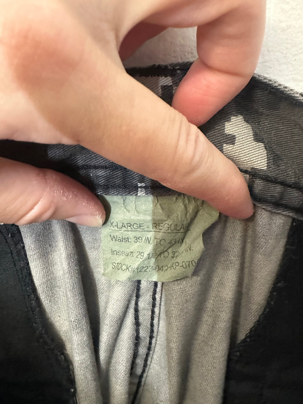 Camouflage cargo/utility trousers men's sz XL