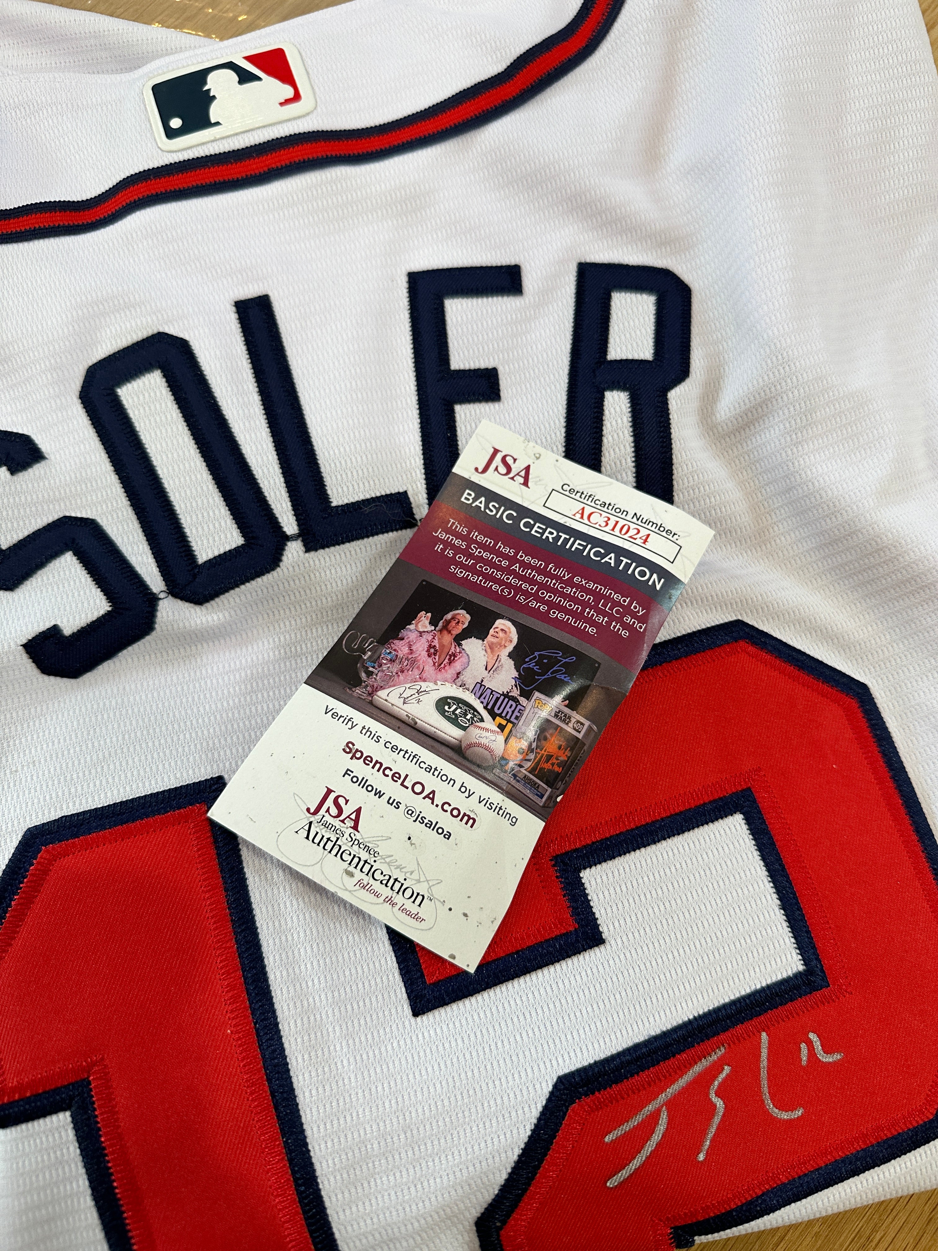 Jorge Soler Braves Autographed World Series Jersey