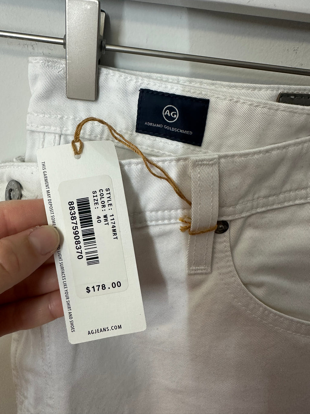 NEW Adriano Goldschmied white denim men's sz 40