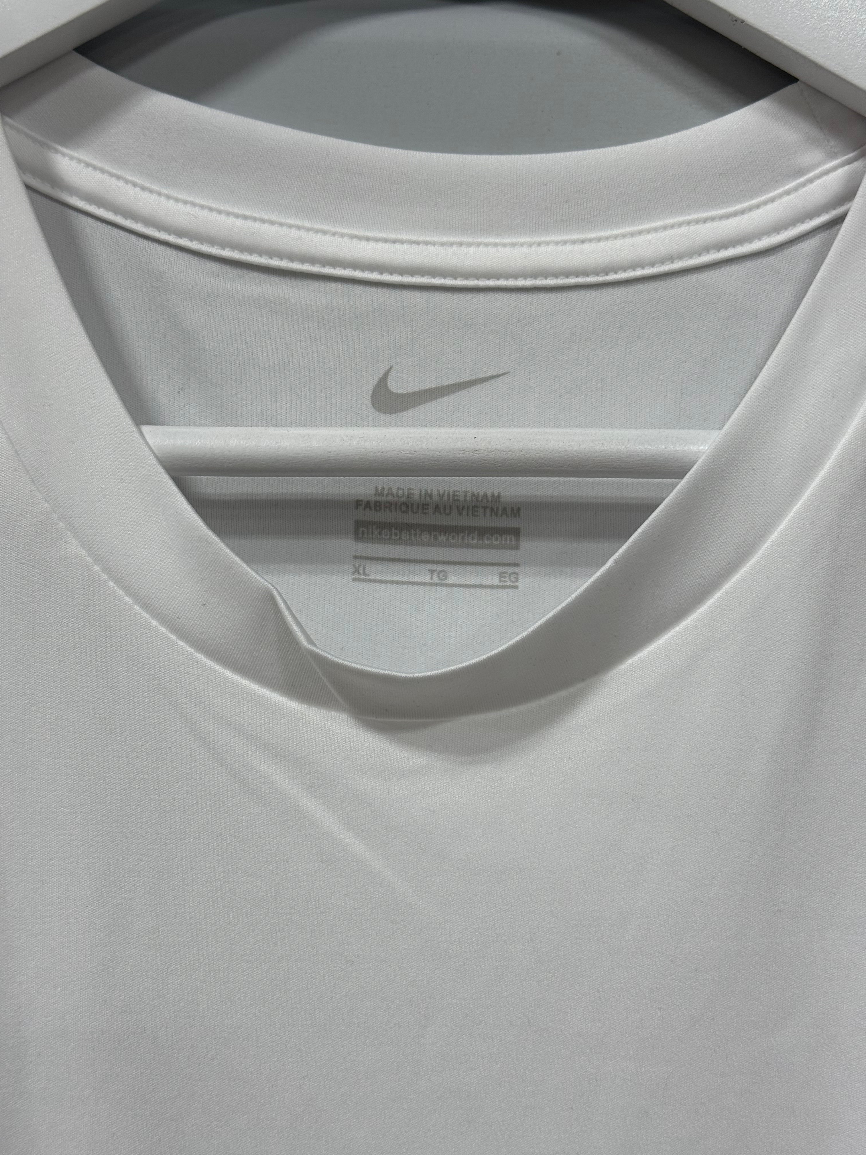 Nike Dri Fit T-Shirt White/Crimson Sz XL