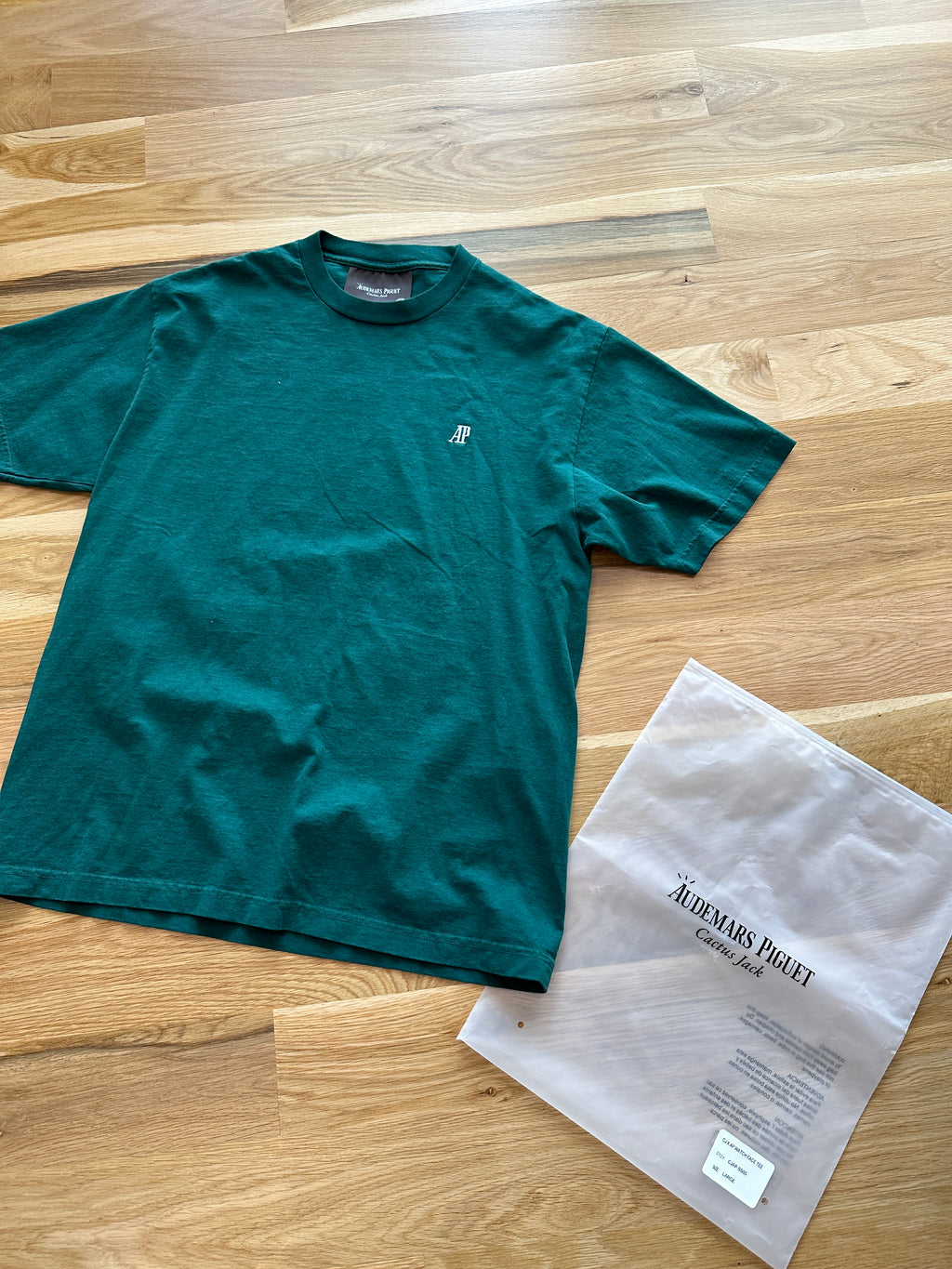 Travis Scott CJ x Audemars Piguet Watch Face Tee Green Sz L